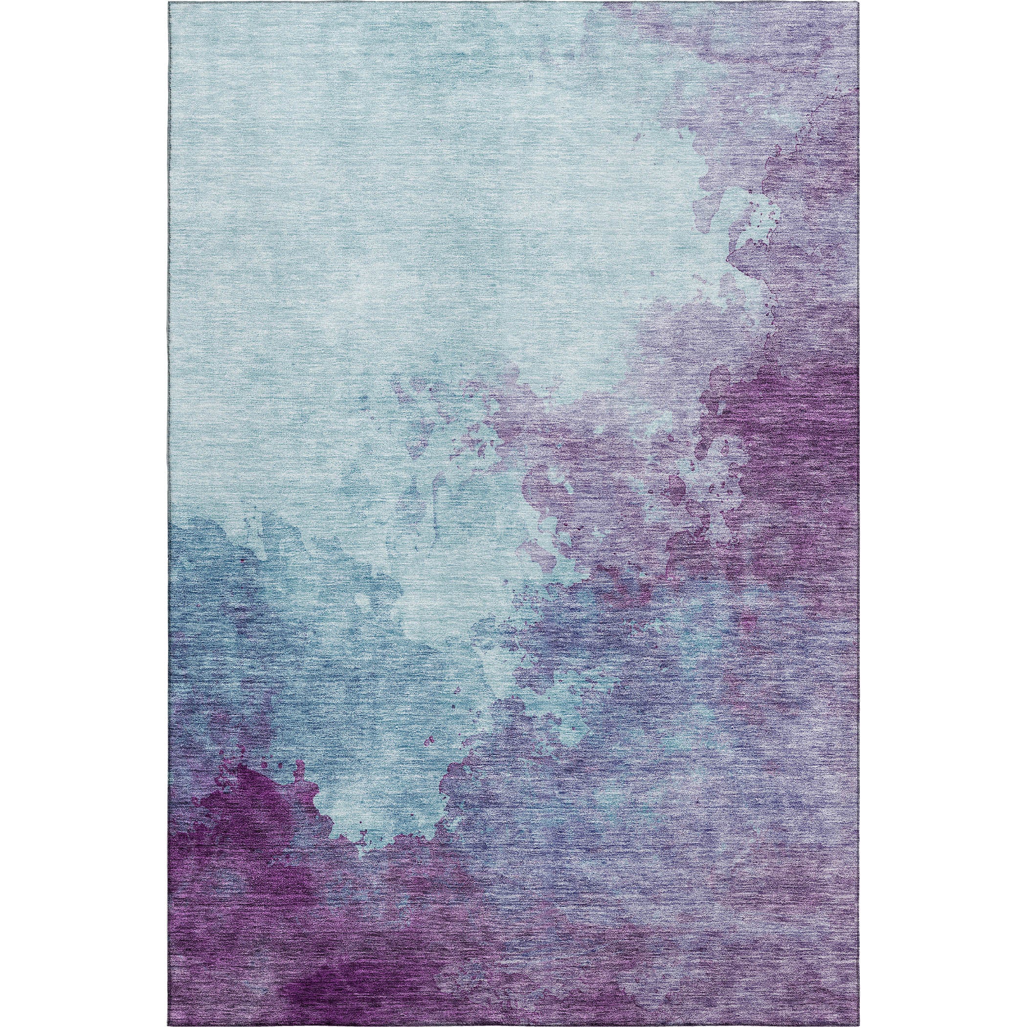 Rome Machine Washable Transitional Sky Blue Rug 2'6" x 3'10" #shape_Rectangle