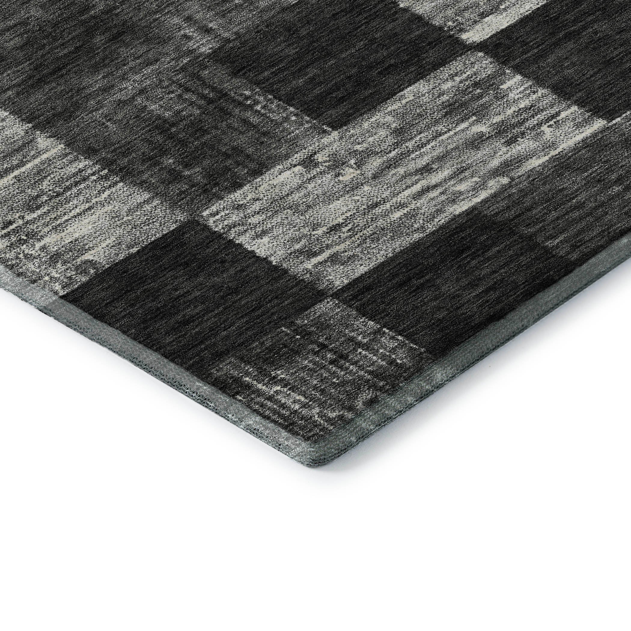 Cairo Machine Washable Transitional Black Rug 1'8" x 2'6" #shape_Rectangle