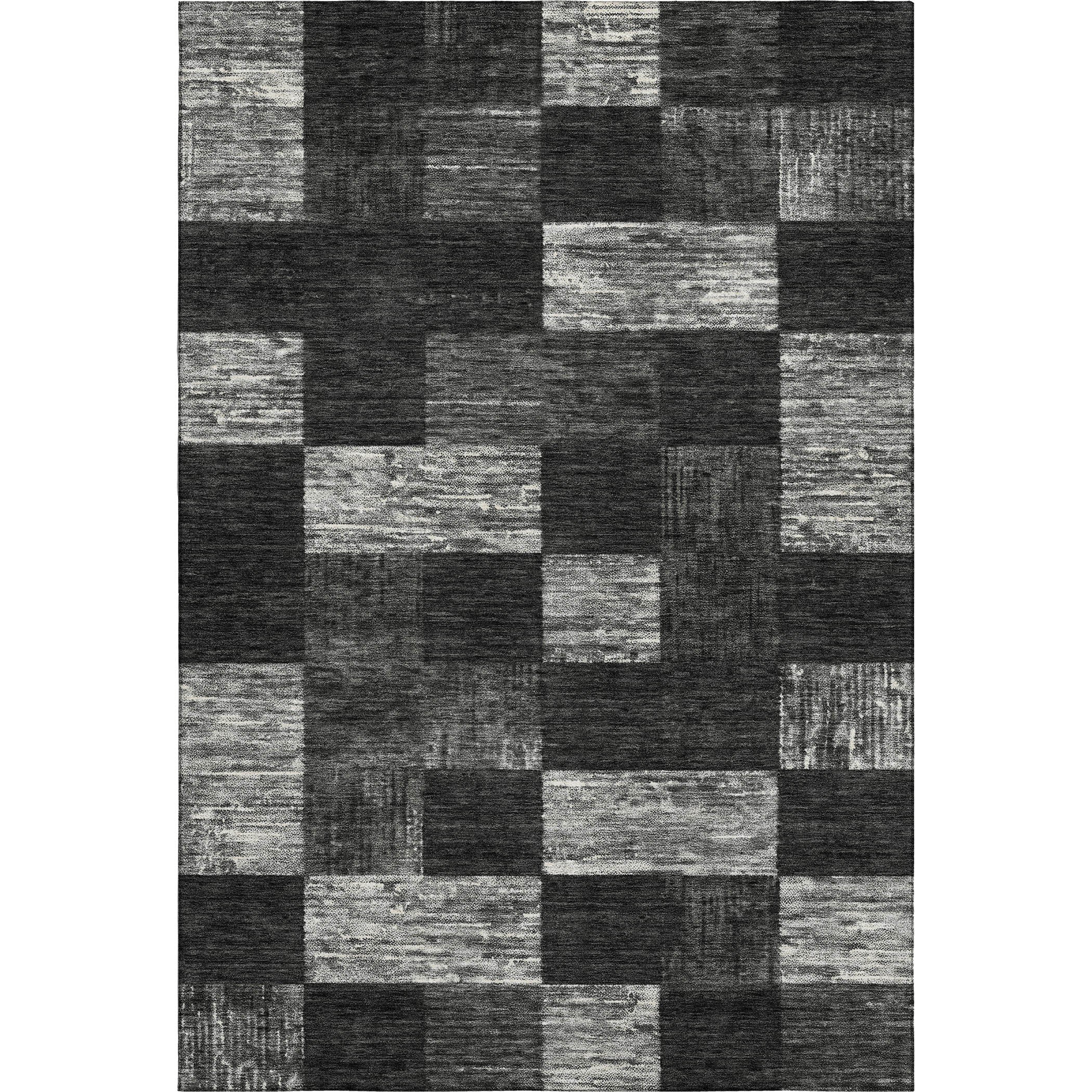 Cairo Machine Washable Transitional Black Rug 2'6" x 3'10" #shape_Rectangle