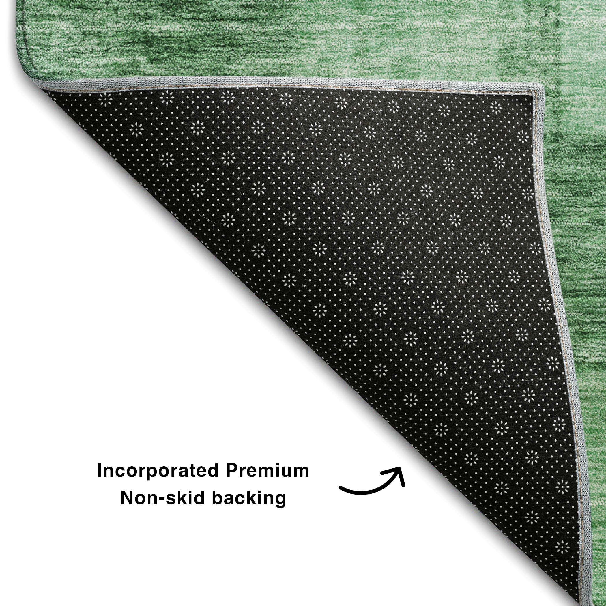 Cairo Machine Washable Transitional Green Rug 1'8" x 2'6" #shape_Rectangle