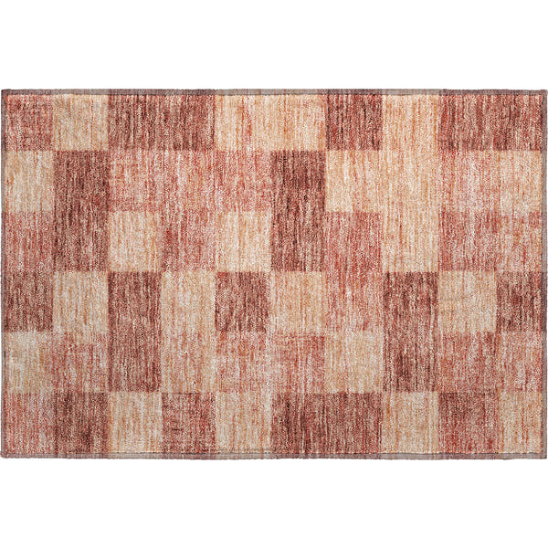 Cairo Machine Washable Transitional Paprika Orange Rug 1'8" x 2'6"