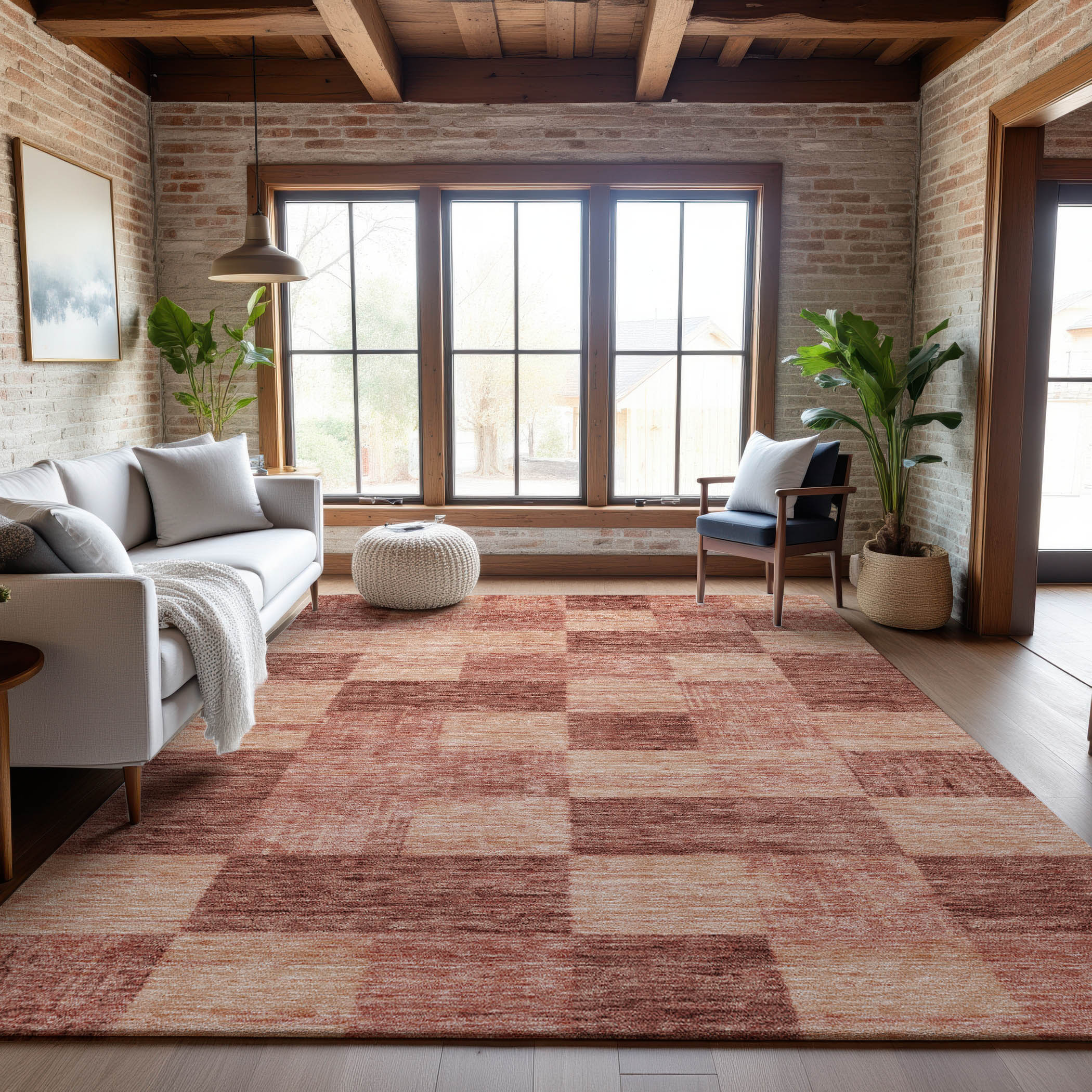 Cairo Machine Washable Transitional Paprika Orange Rug 2'6" x 3'10" #shape_Rectangle