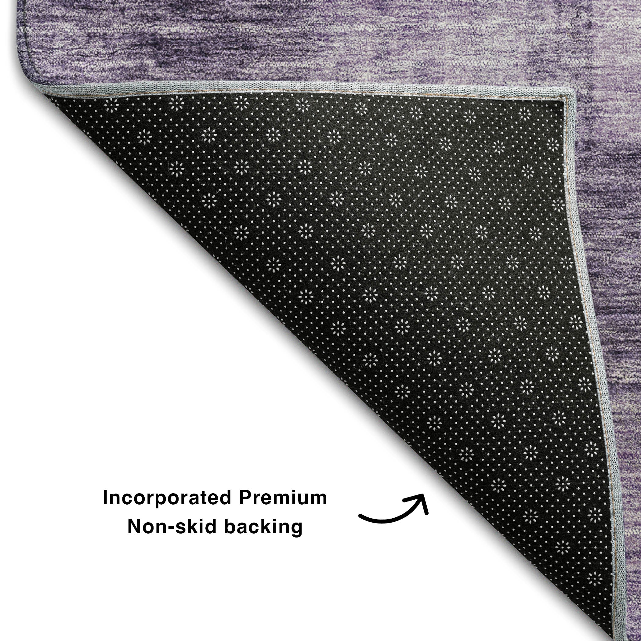 Cairo Machine Washable Transitional Purple Rug 1'8" x 2'6" #shape_Rectangle