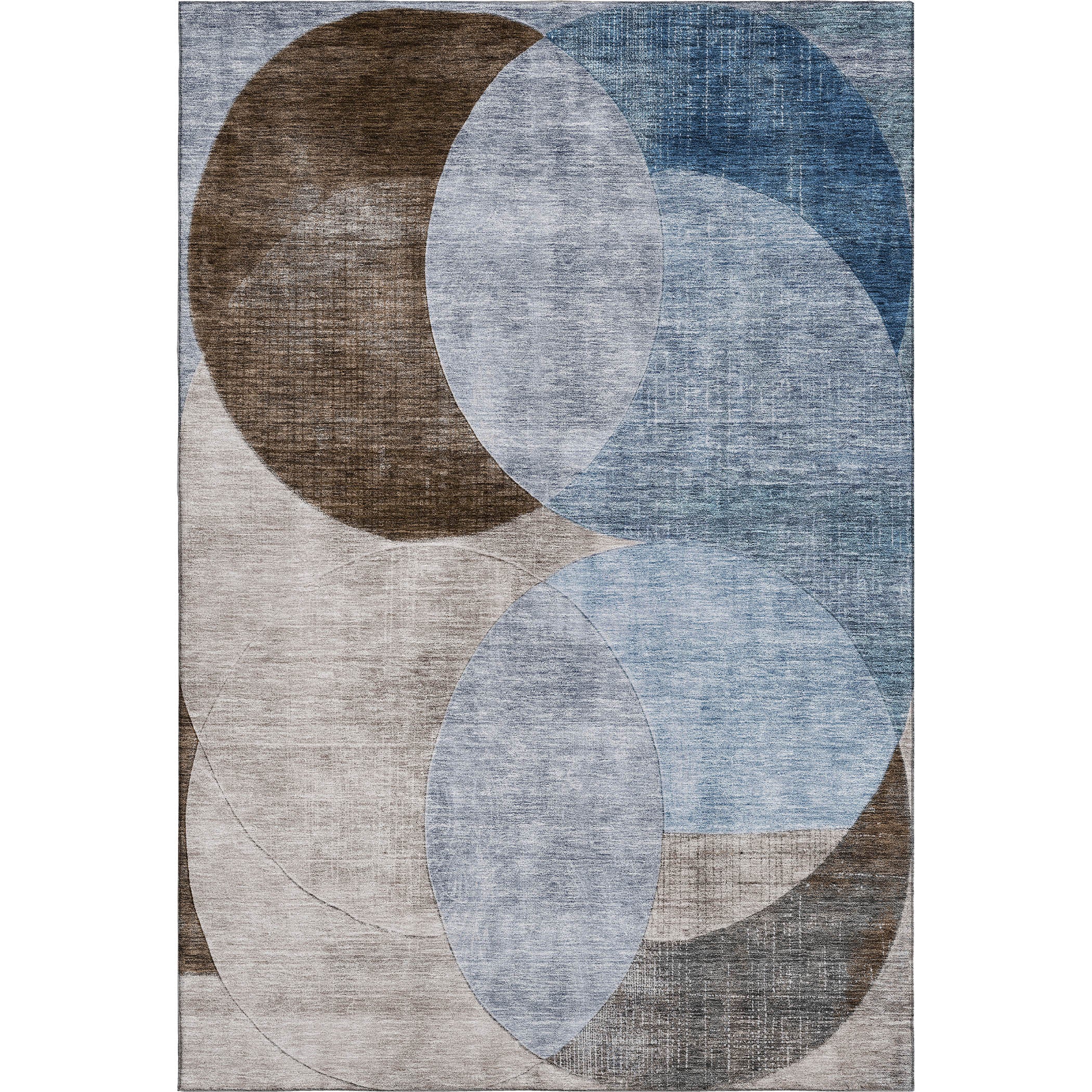 Lisbon Machine Washable Transitional Denim Blue Rug 2'6" x 3'10" #shape_Rectangle