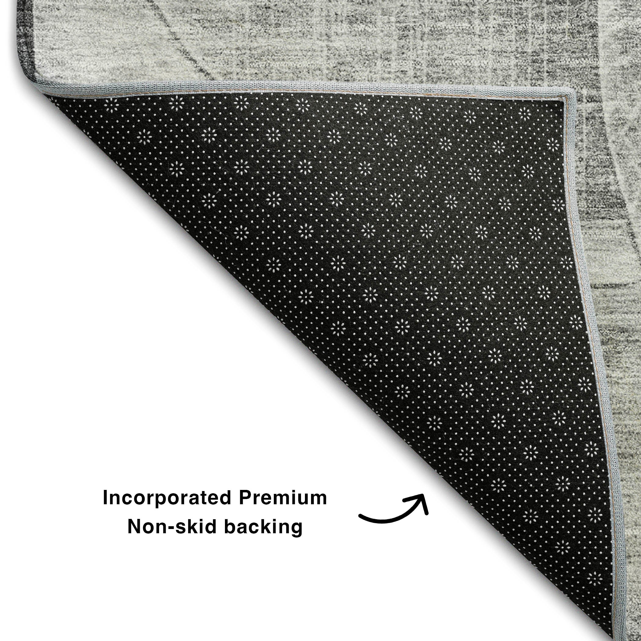 Lisbon Machine Washable Transitional Gray Rug 1'8" x 2'6" #shape_Rectangle