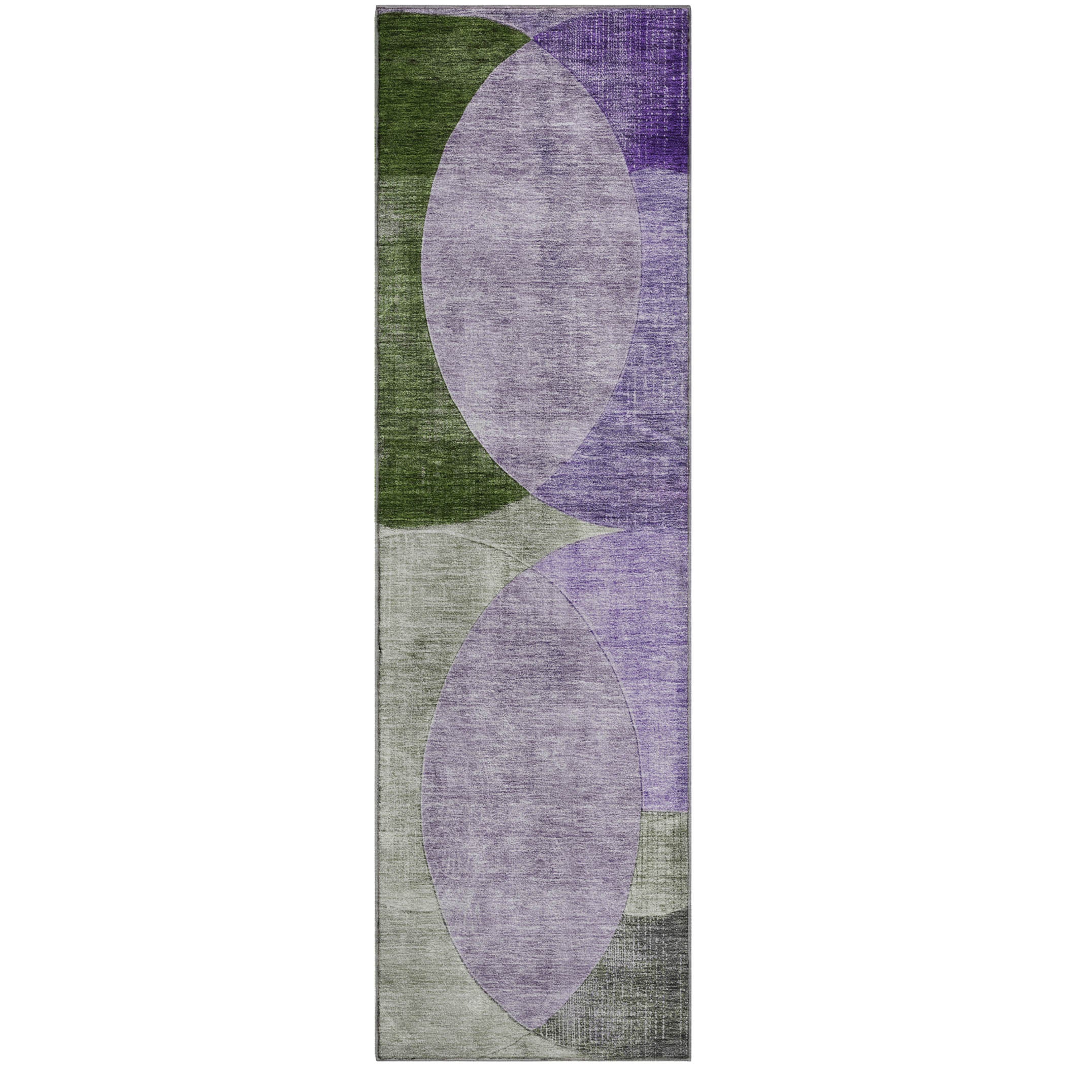 Lisbon Machine Washable Transitional Lavender Purple Rug 2'3" x 7'6" #shape_Runner