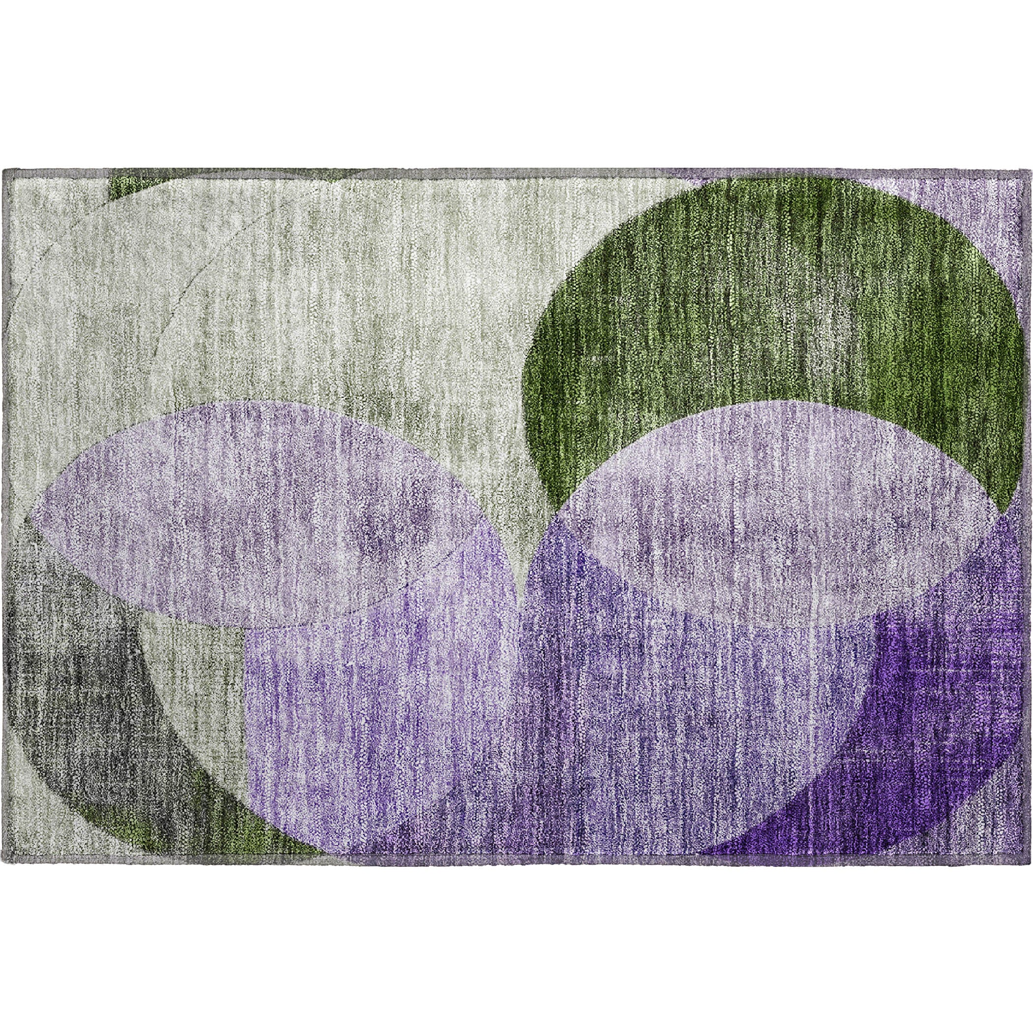 Lisbon Machine Washable Transitional Lavender Purple Rug 1'8" x 2'6" #shape_Rectangle