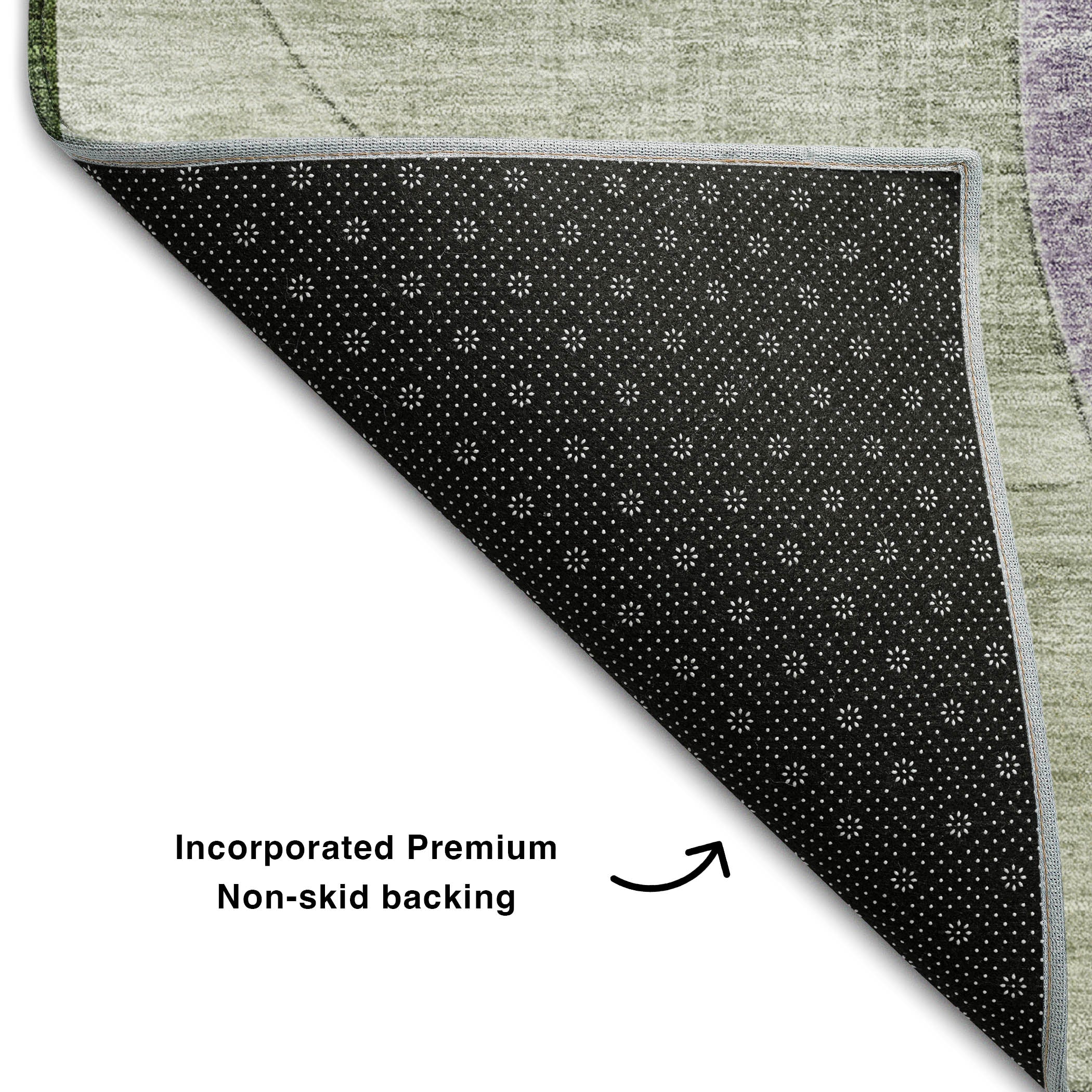 Lisbon Machine Washable Transitional Lavender Purple Rug 1'8" x 2'6" #shape_Rectangle