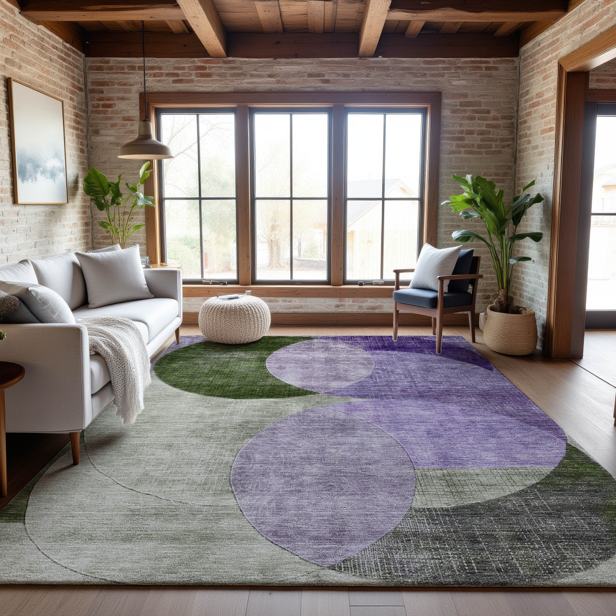Lisbon Machine Washable Transitional Lavender Purple Rug 2'6" x 3'10" #shape_Rectangle