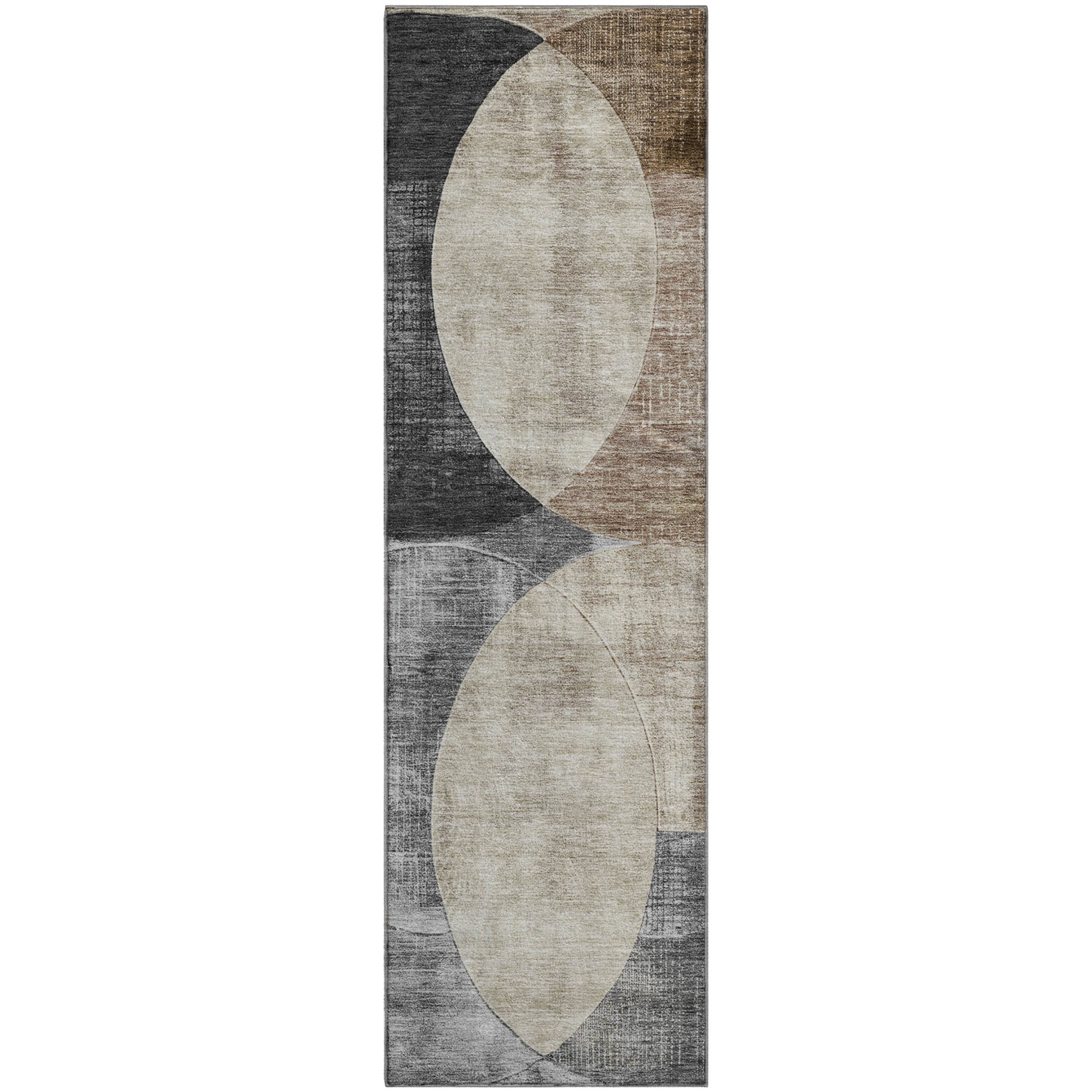 Lisbon Machine Washable Transitional Pewter Gray Rug 2'3" x 7'6" #shape_Runner