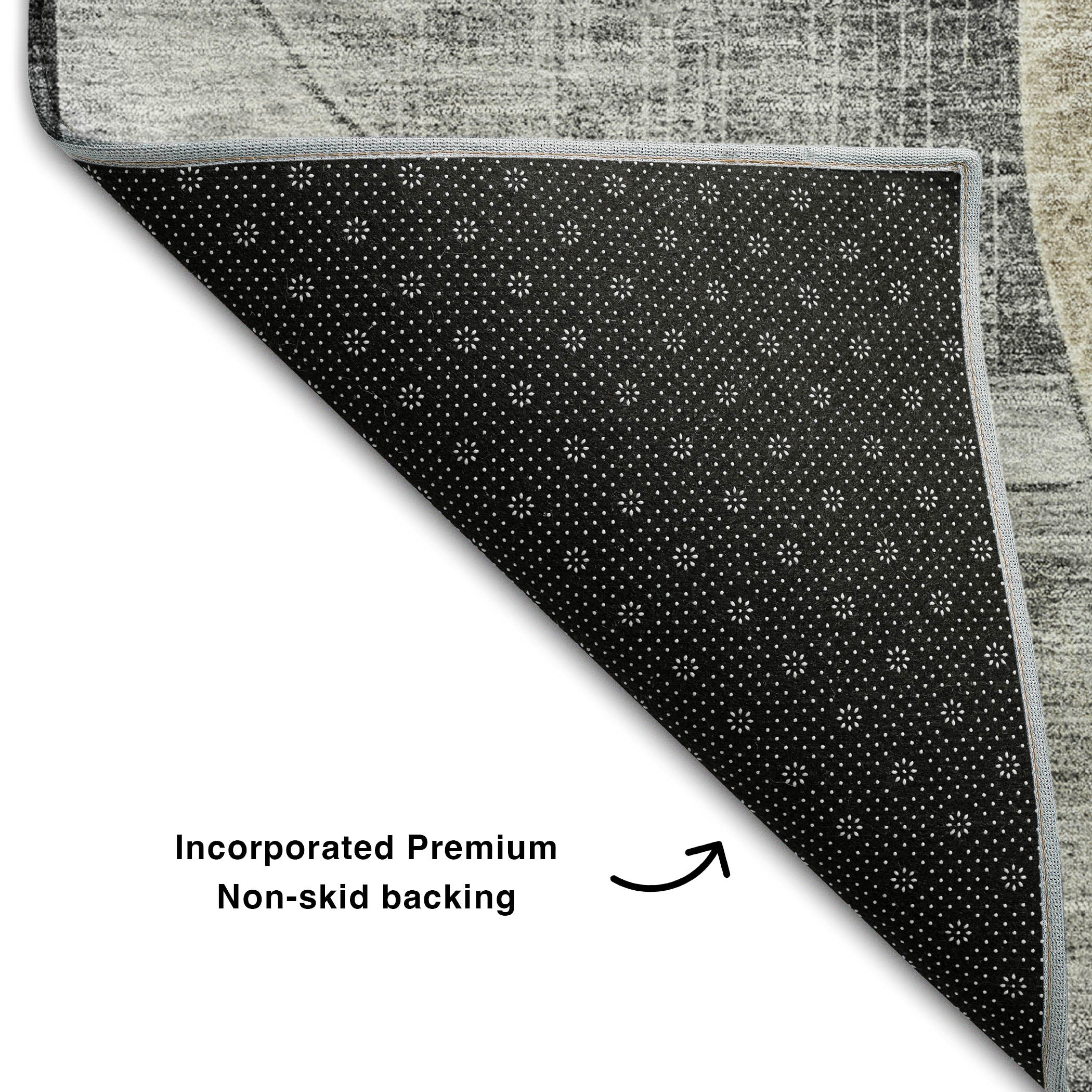 Lisbon Machine Washable Transitional Pewter Gray Rug 1'8" x 2'6" #shape_Rectangle