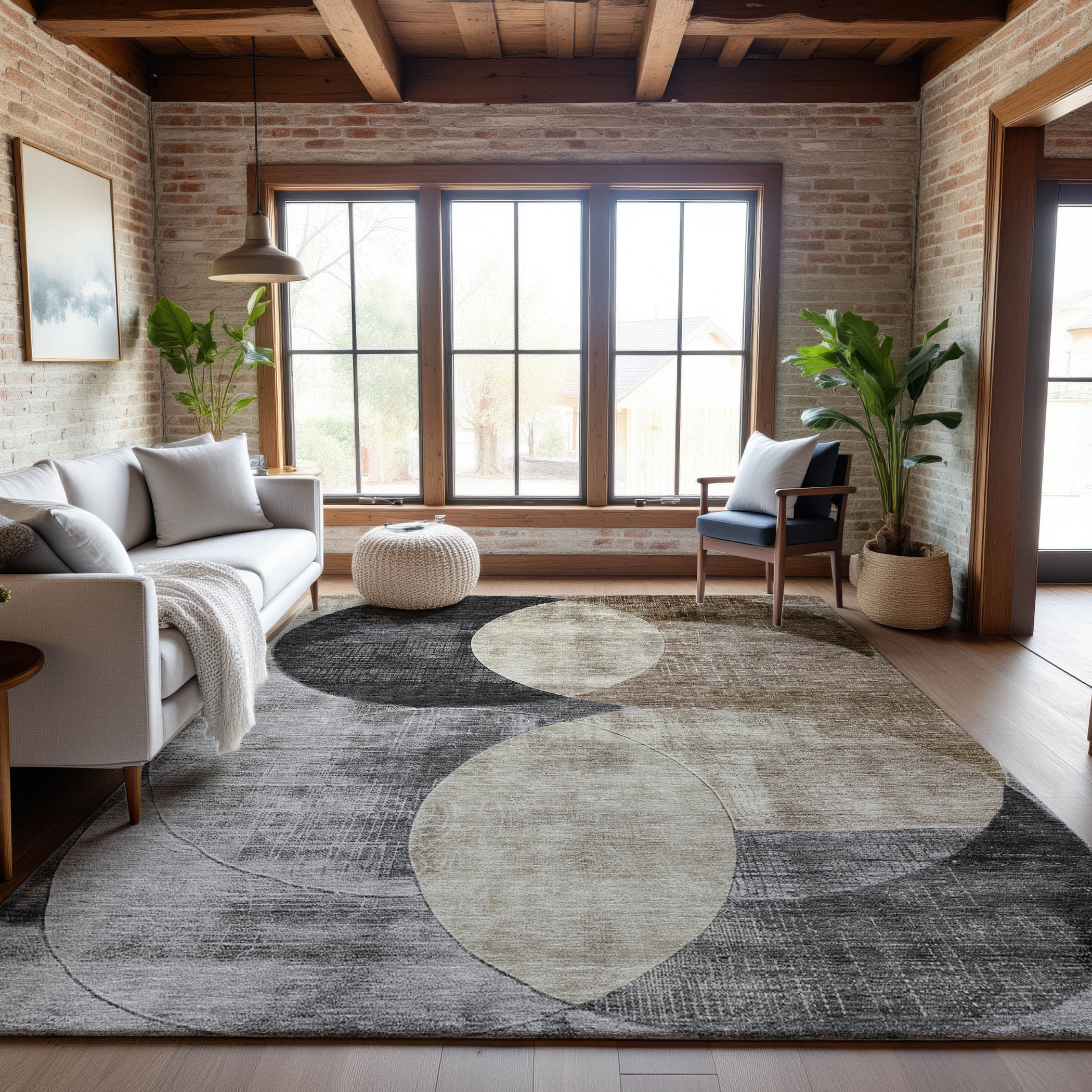 Lisbon Machine Washable Transitional Pewter Gray Rug 2'6" x 3'10" #shape_Rectangle