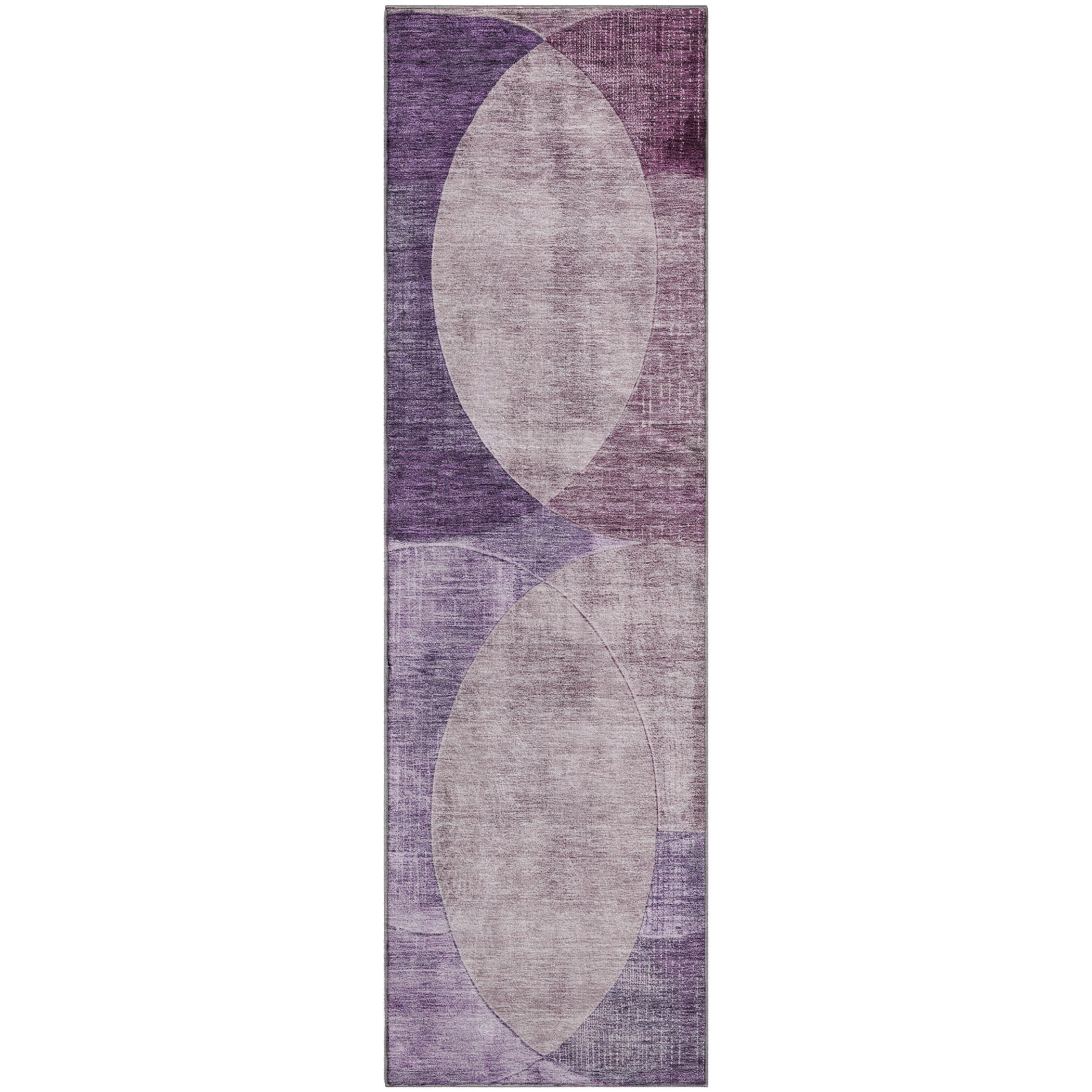 Lisbon Machine Washable Transitional Purple Rug 2'3" x 7'6" #shape_Runner