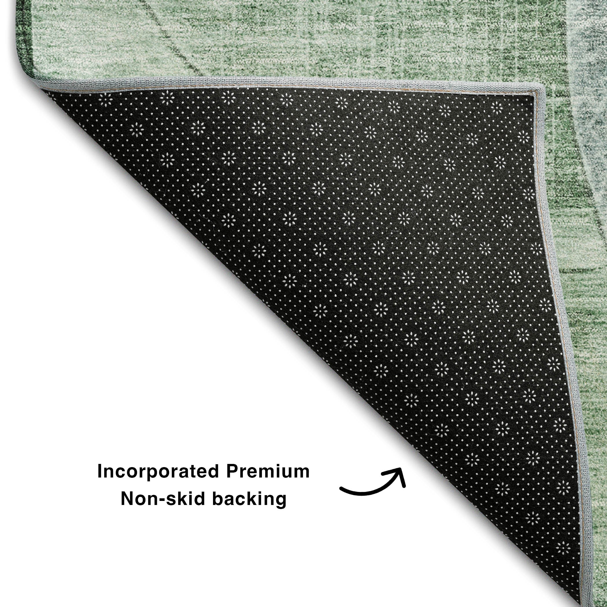 Lisbon Machine Washable Transitional Seafoam Blue Rug 1'8" x 2'6" #shape_Rectangle