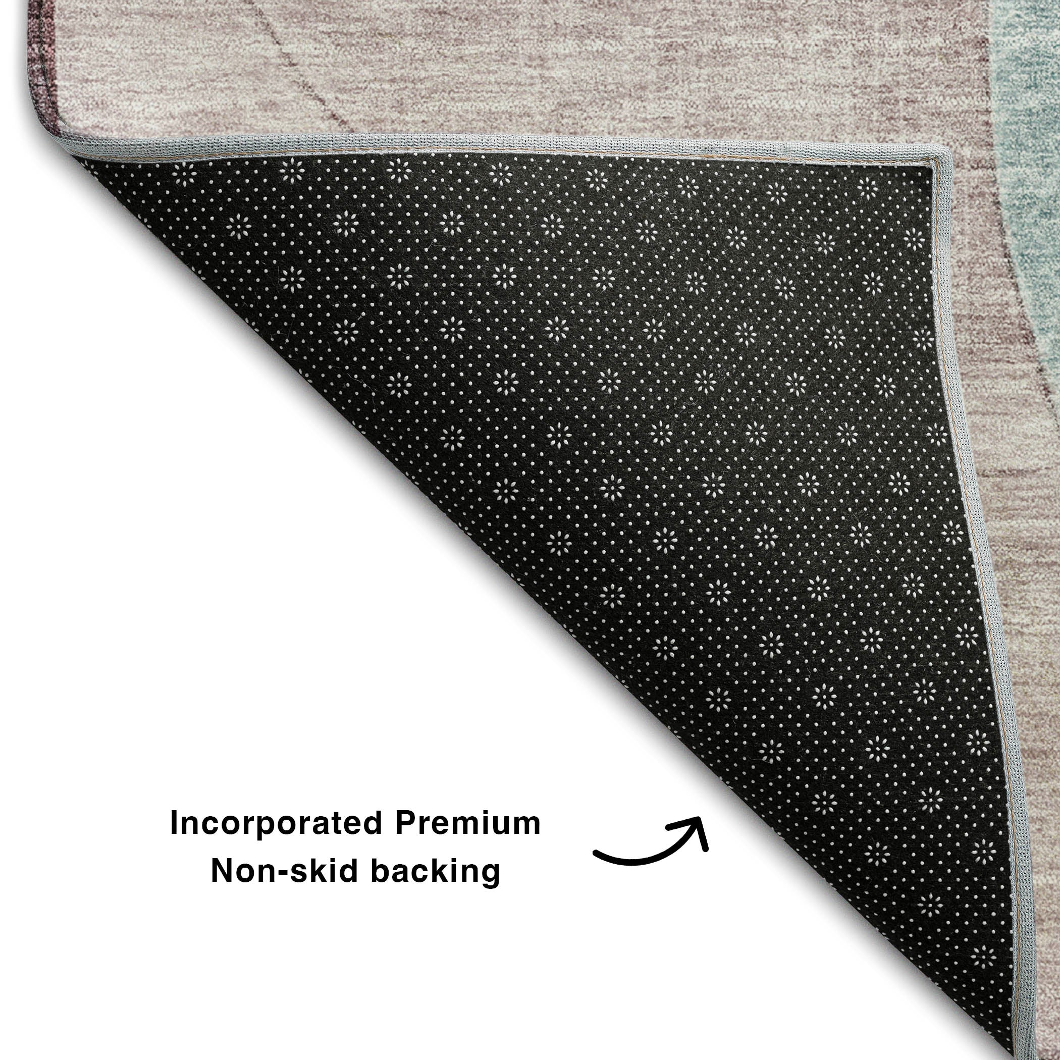 Lisbon Machine Washable Transitional Teal Rug 1'8" x 2'6" #shape_Rectangle