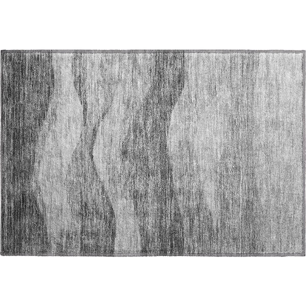 Cusco Machine Washable Transitional Gray Rug 1'8" x 2'6"