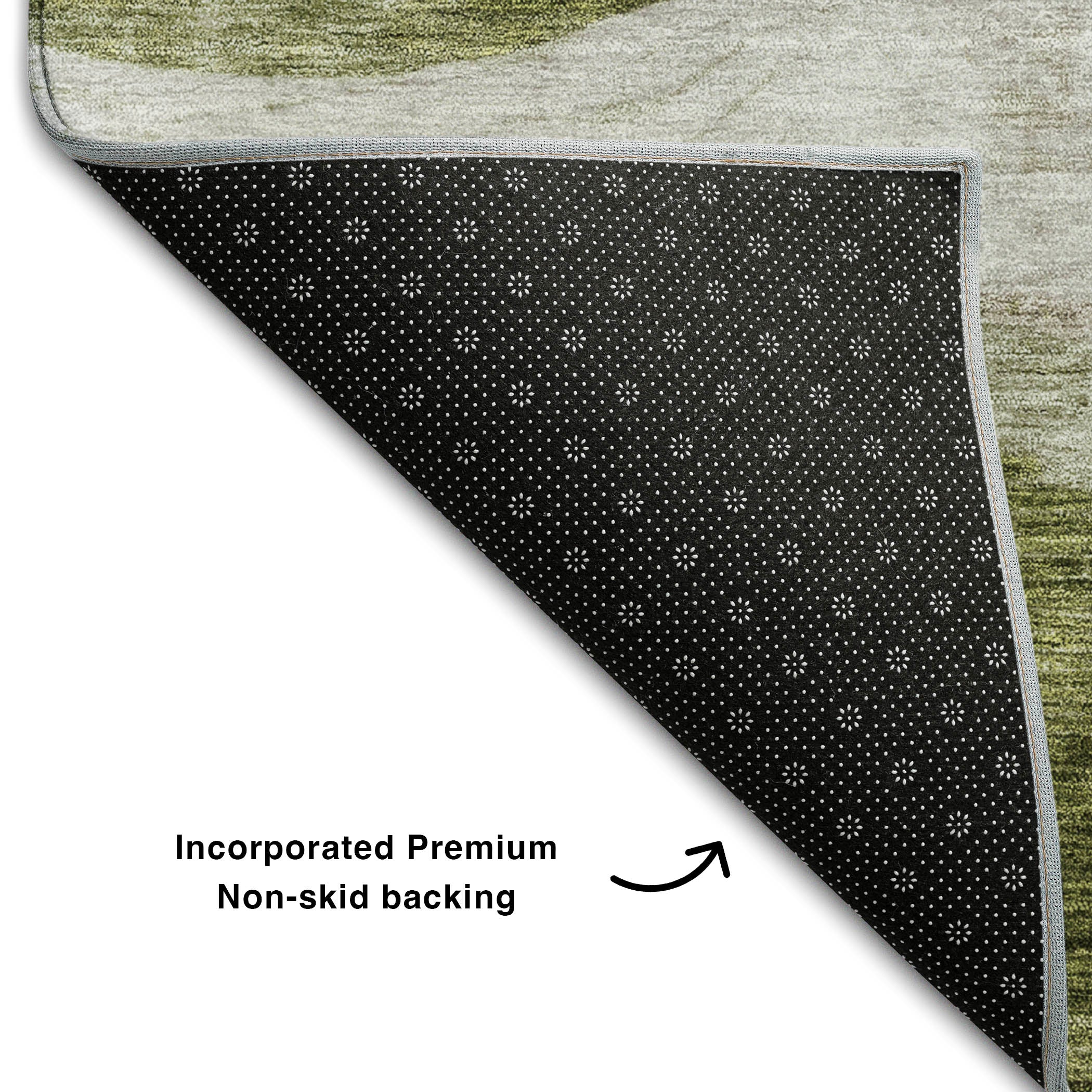 Cusco Machine Washable Transitional Green Rug 1'8" x 2'6" #shape_Rectangle
