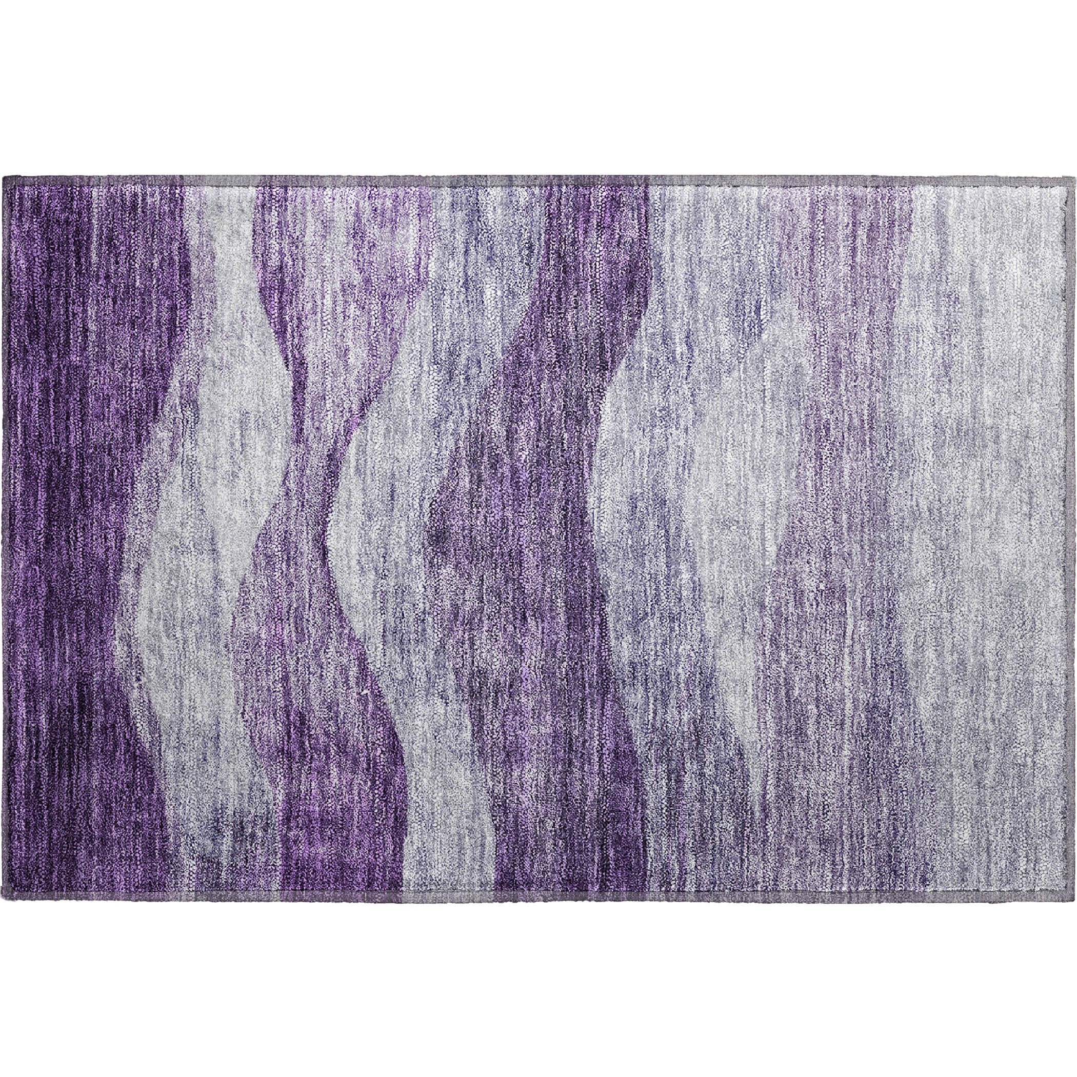 Cusco Machine Washable Transitional Lavender Purple Rug 1'8" x 2'6" #shape_Rectangle