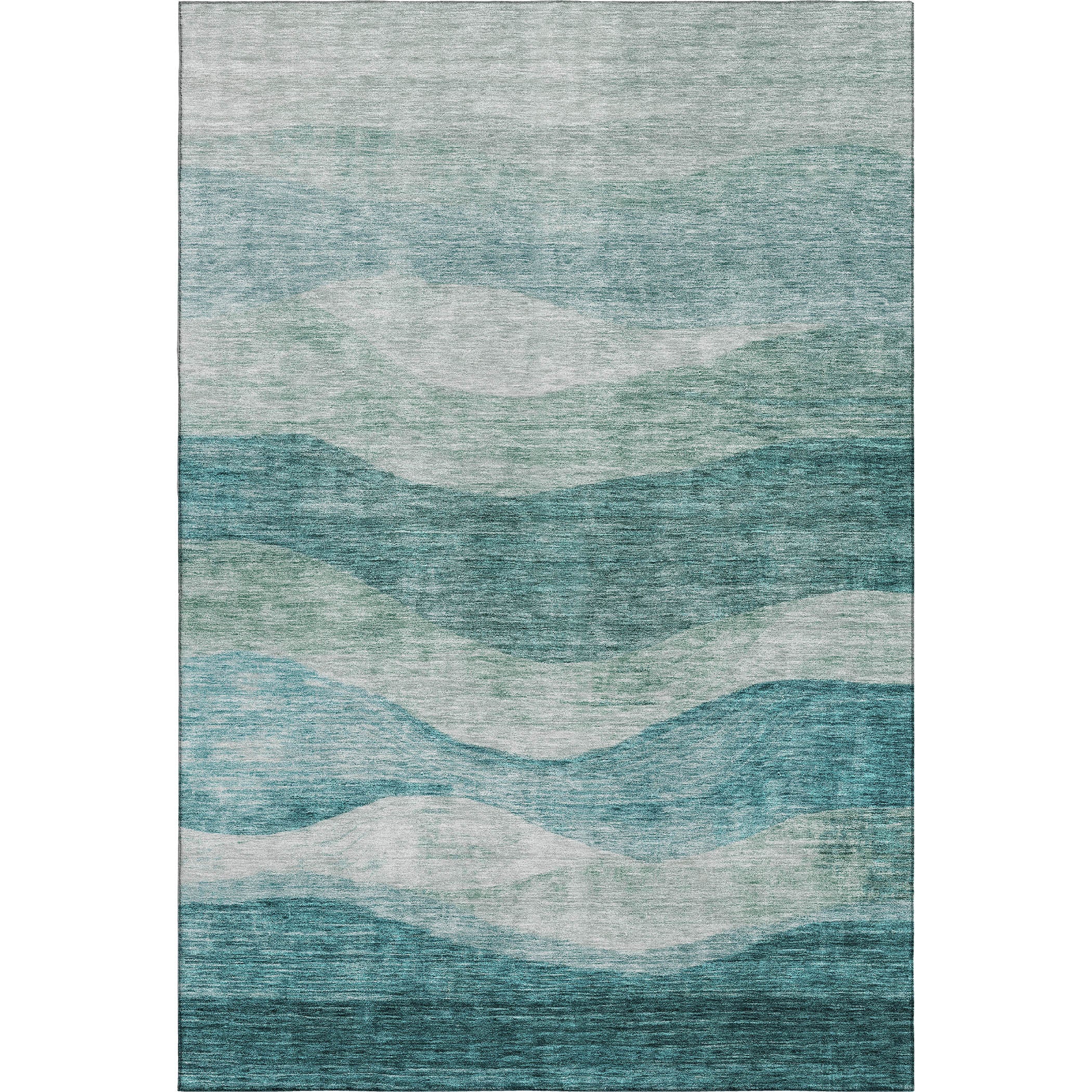 Cusco Machine Washable Transitional Seafoam Blue Rug 2'6" x 3'10" #shape_Rectangle