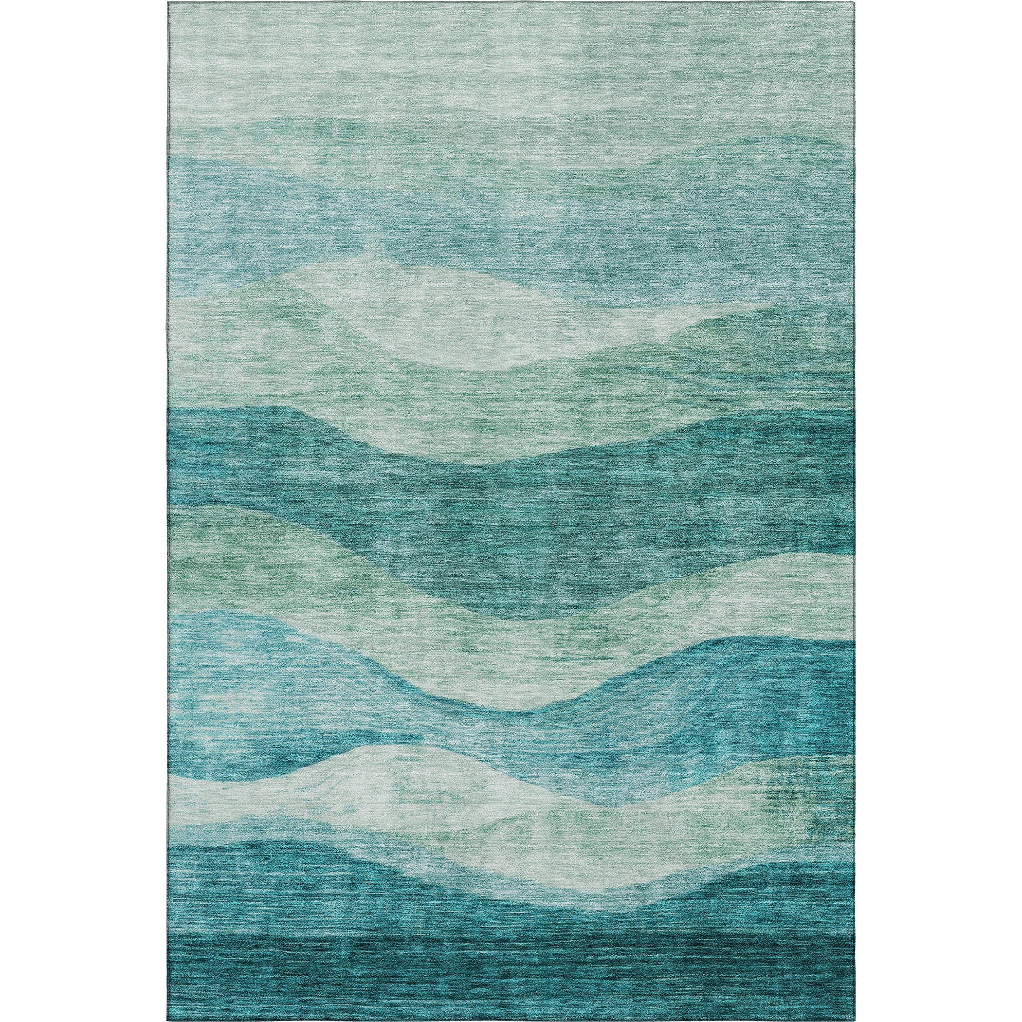 Cusco Machine Washable Transitional Teal Rug 2'6" x 3'10" #shape_Rectangle
