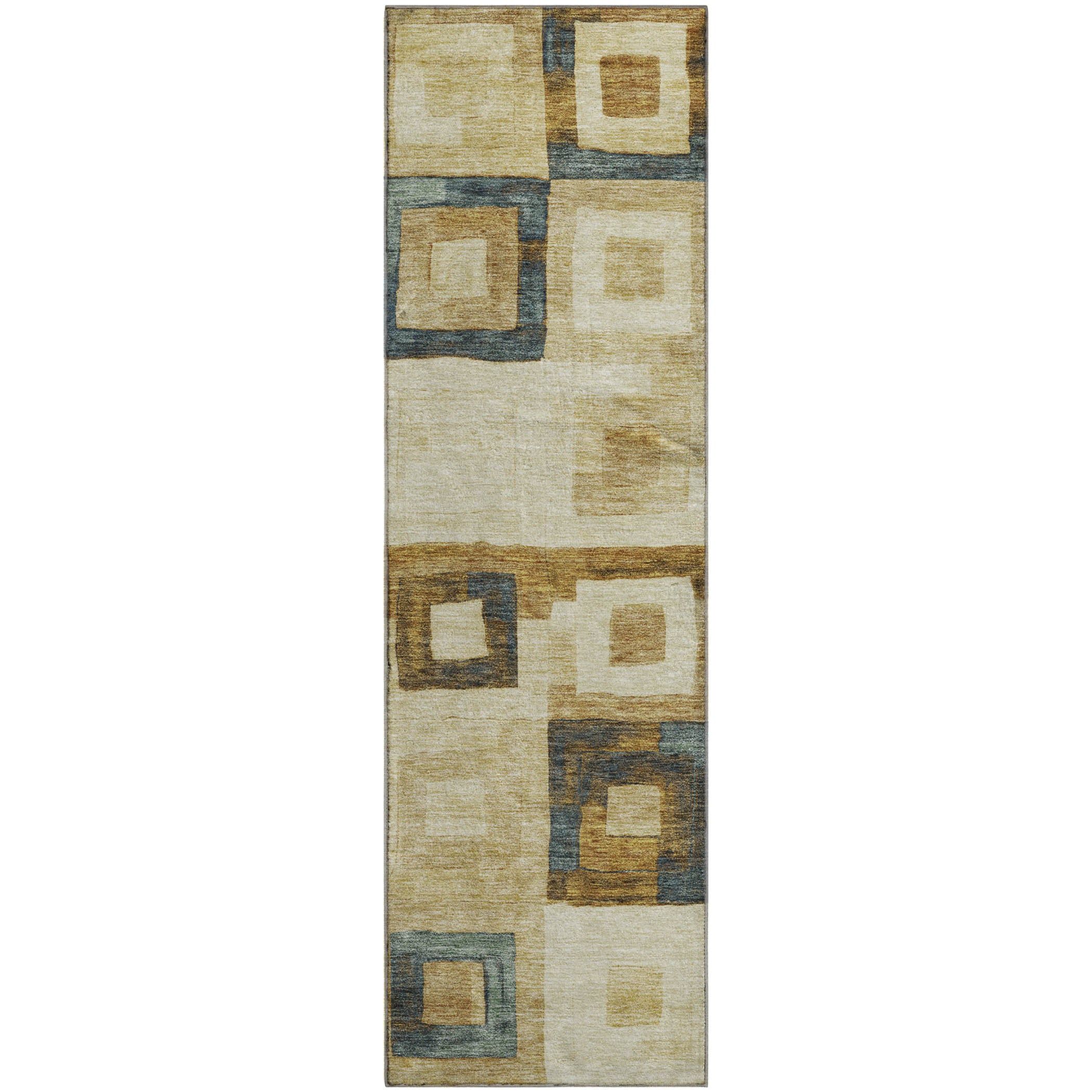 Chiang Mai Machine Washable Transitional Beige Brown Rug 2'3" x 7'6" #shape_Runner
