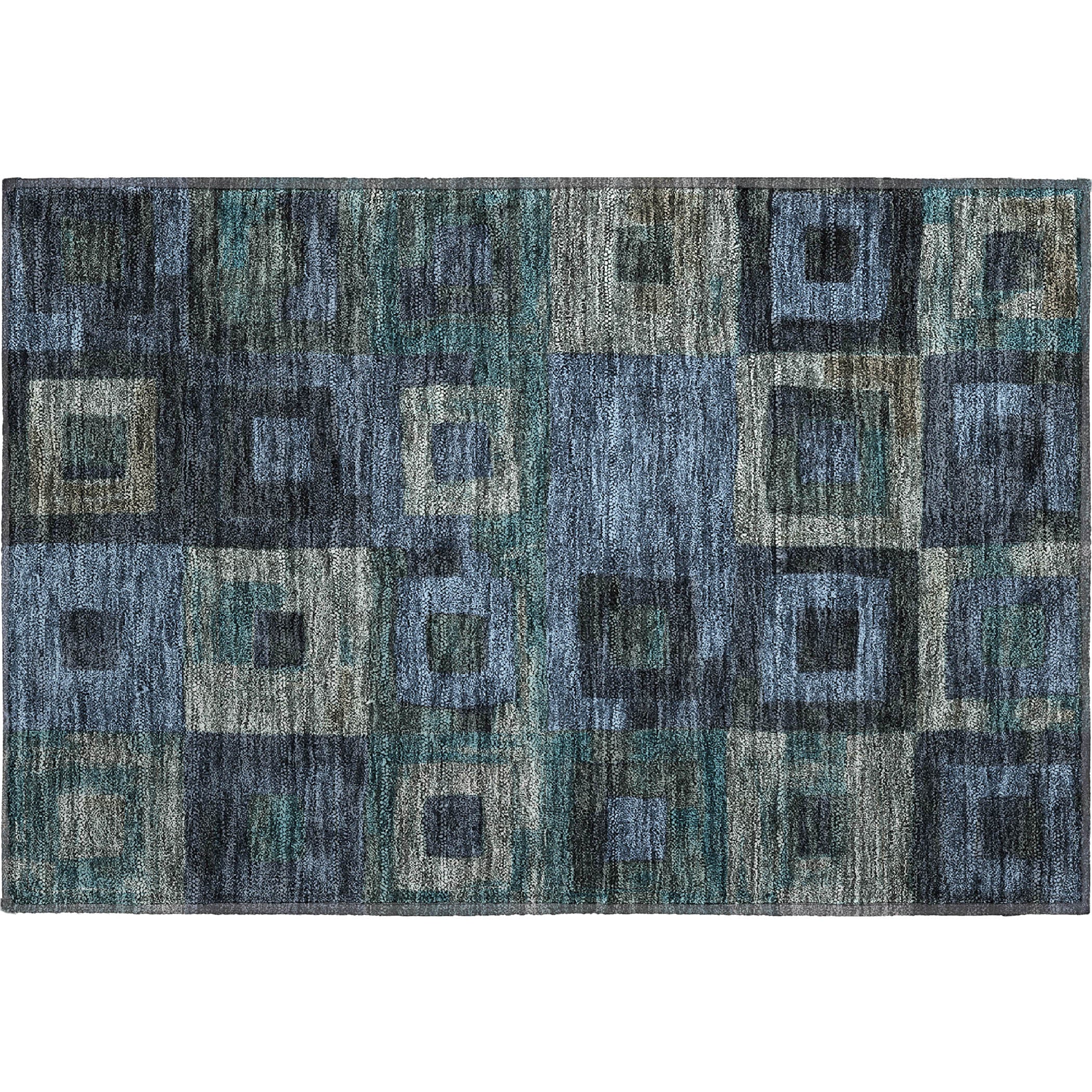 Chiang Mai Machine Washable Transitional Blue Rug 1'8" x 2'6" #shape_Rectangle