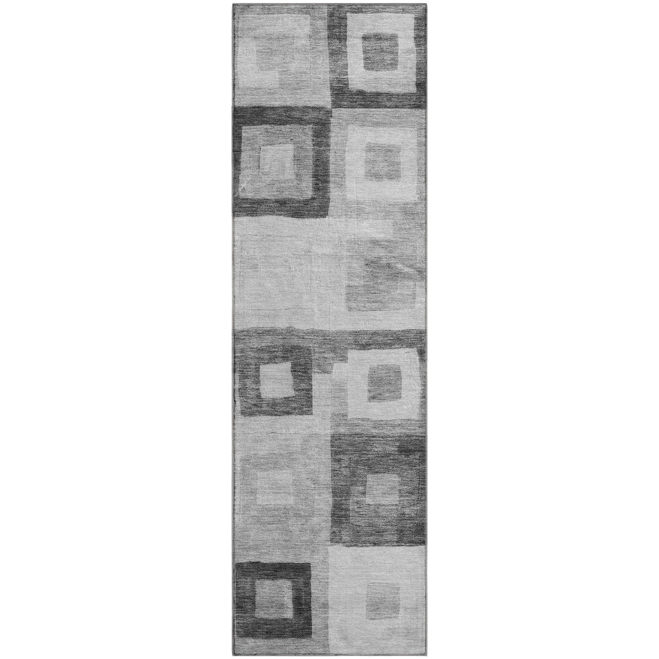 Chiang Mai Machine Washable Transitional Gray Rug 2'3" x 7'6" #shape_Runner