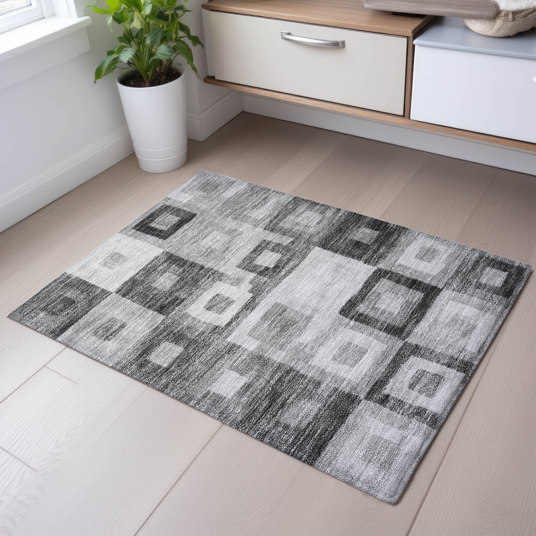Chiang Mai Machine Washable Transitional Gray Rug 1'8" x 2'6" #shape_Rectangle