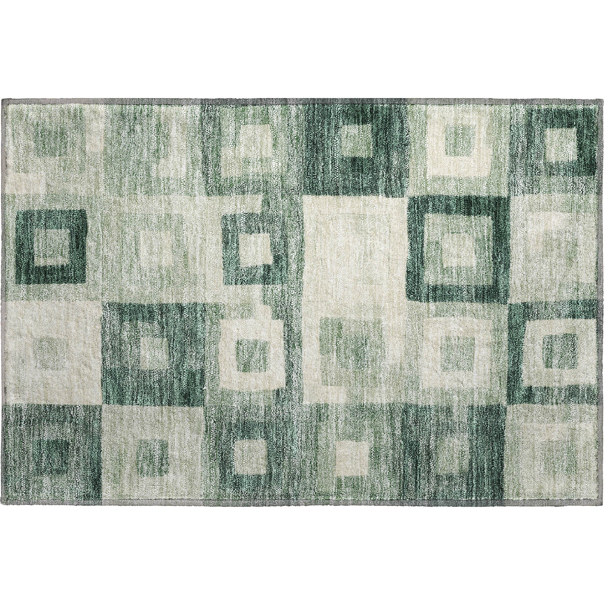 Chiang Mai Machine Washable Transitional Green Rug 1'8" x 2'6" #shape_Rectangle