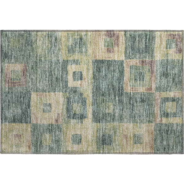 Chiang Mai Machine Washable Transitional Sage Green Rug 1'8" x 2'6"
