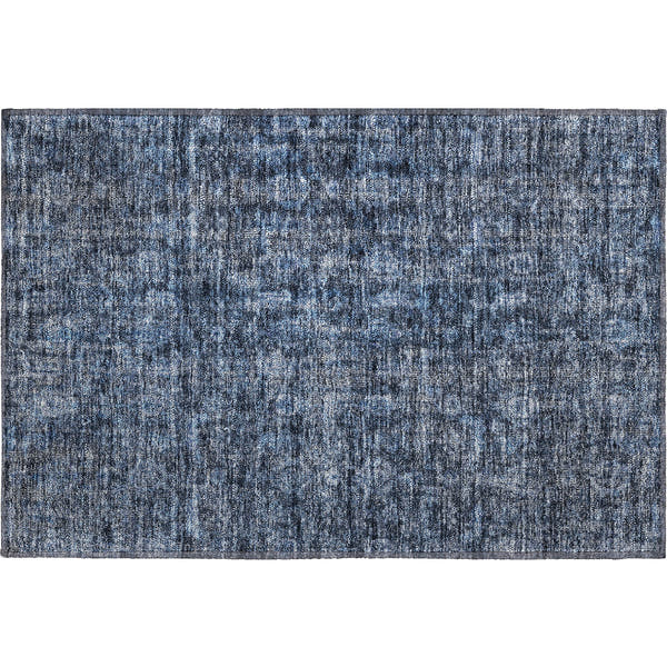 Vienna Machine Washable Transitional Blue Rug 1'8" x 2'6"