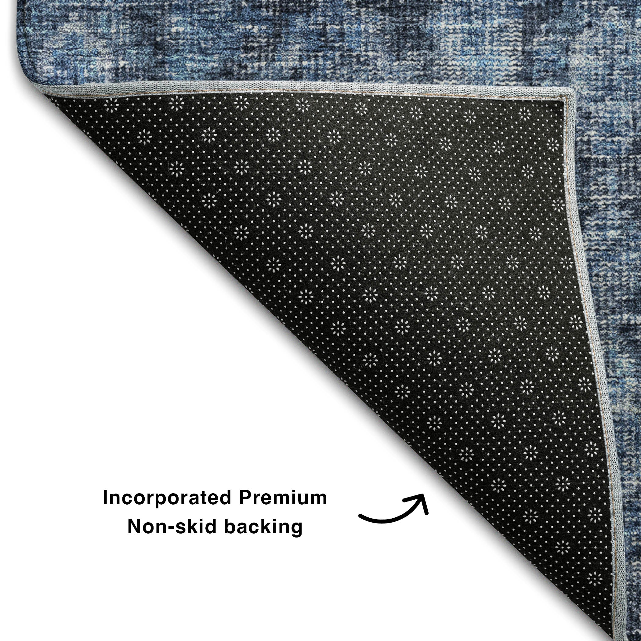 Vienna Machine Washable Transitional Blue Rug 1'8" x 2'6" #shape_Rectangle