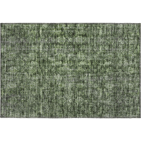 Vienna Machine Washable Transitional Cactus Green Rug 1'8" x 2'6"
