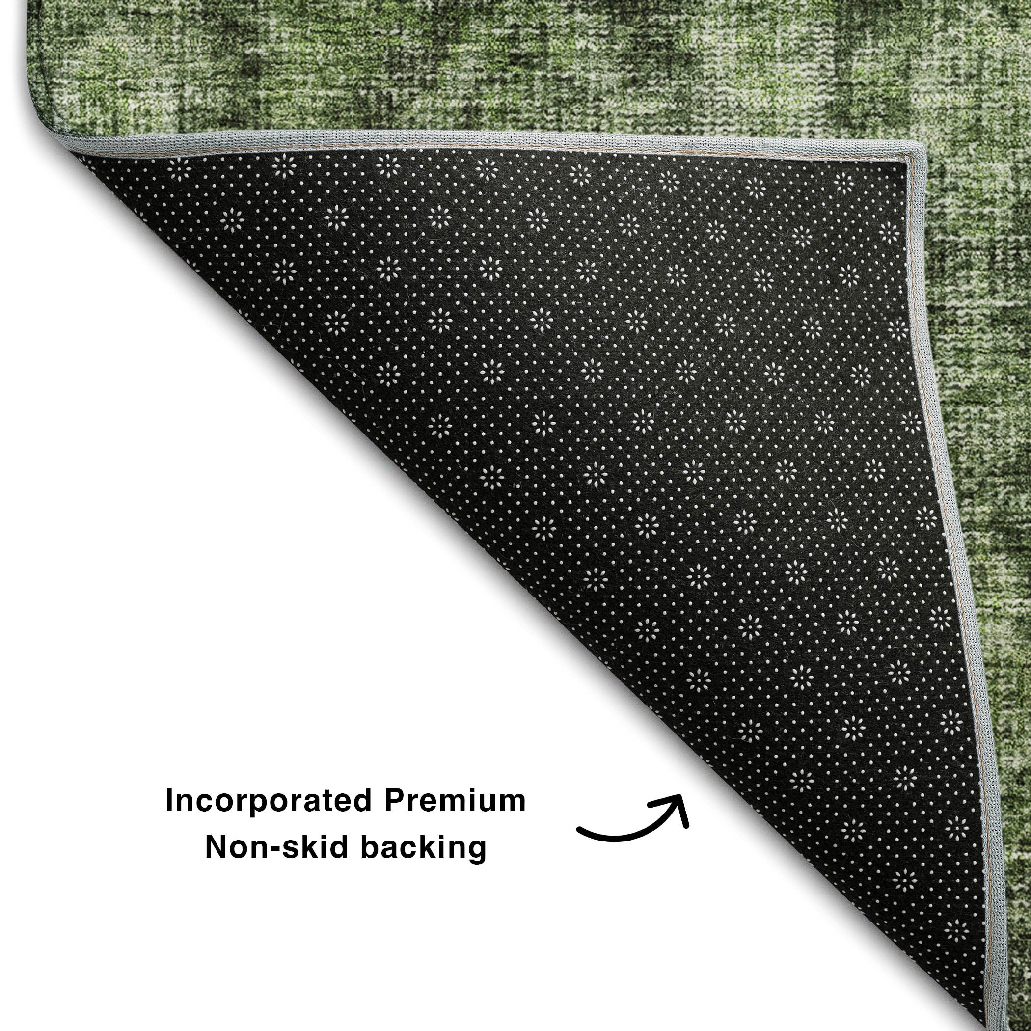 Vienna Machine Washable Transitional Cactus Green Rug 1'8" x 2'6" #shape_Rectangle