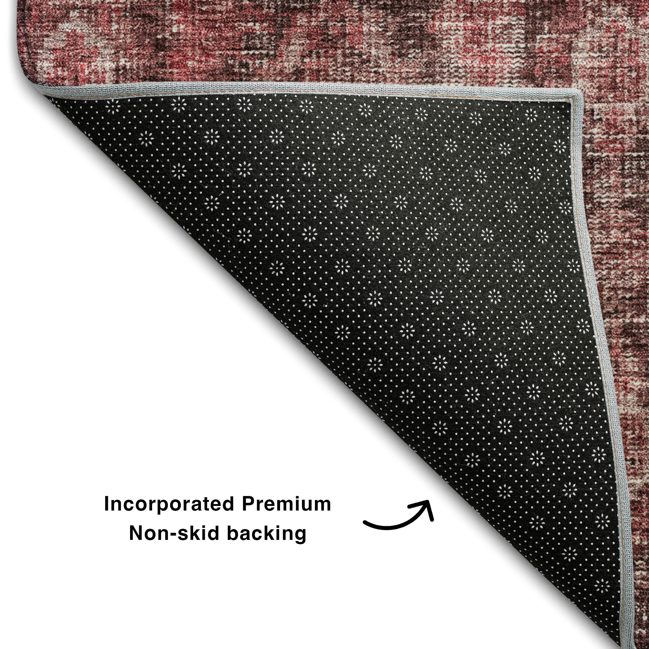 Vienna Machine Washable Transitional Pink Rug 1'8" x 2'6" #shape_Rectangle