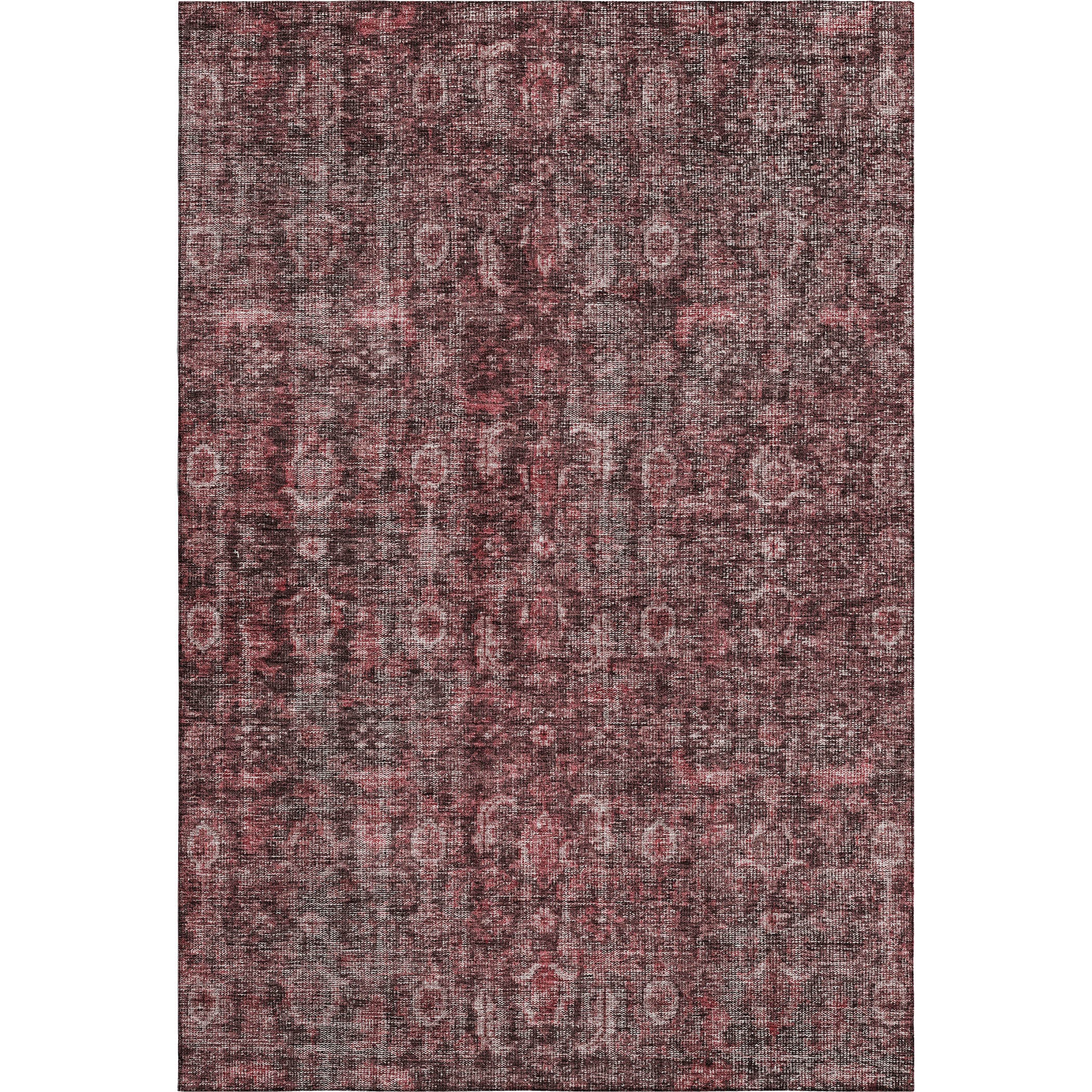 Vienna Machine Washable Transitional Pink Rug 2'6" x 3'10" #shape_Rectangle
