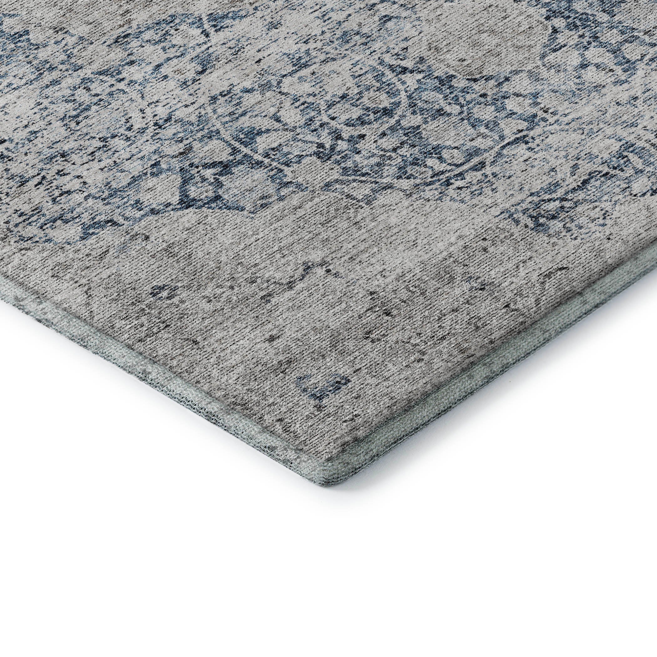 Bergen Machine Washable Traditional Blue Rug 1'8" x 2'6" #shape_Rectangle