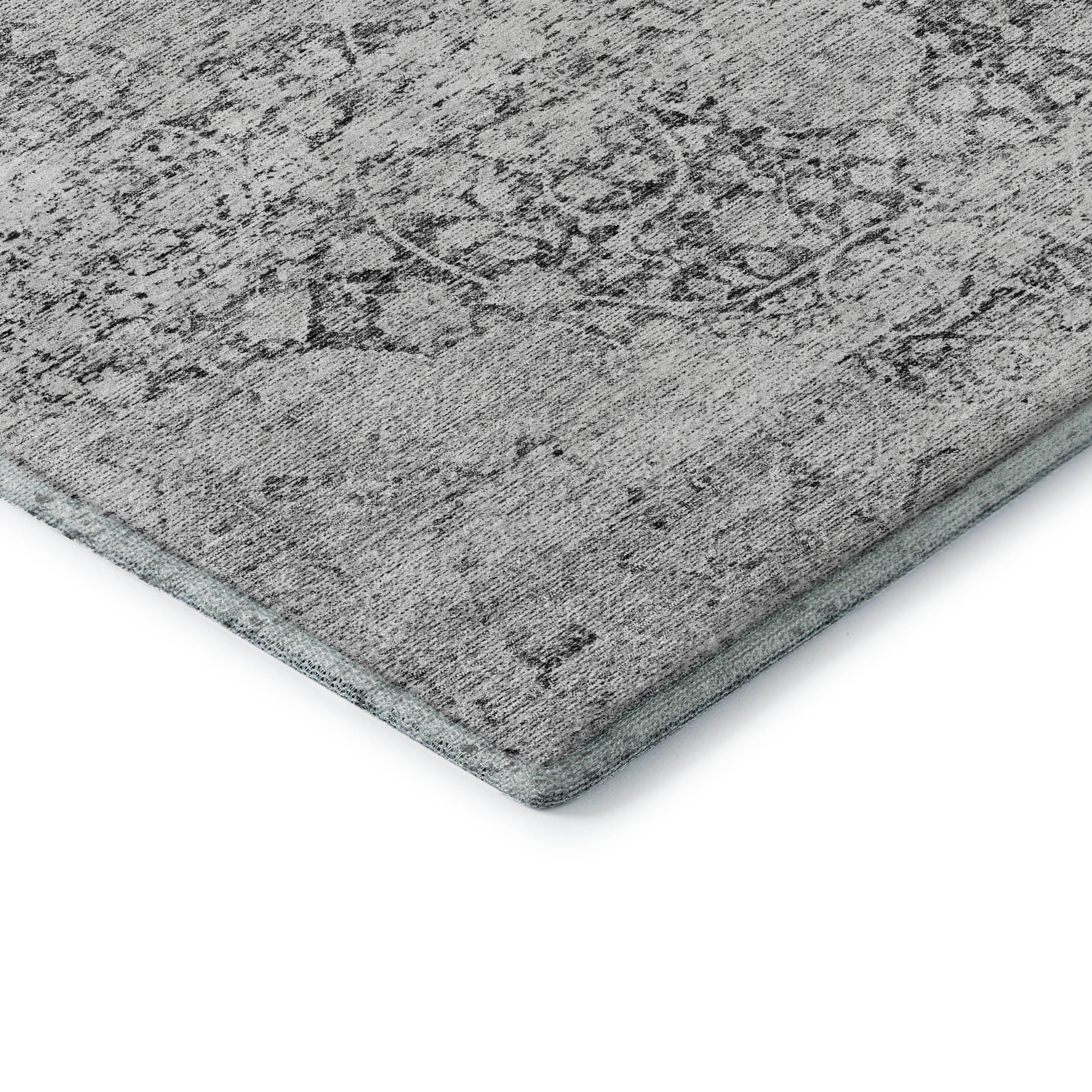 Bergen Machine Washable Traditional Gray Rug 1'8" x 2'6" #shape_Rectangle
