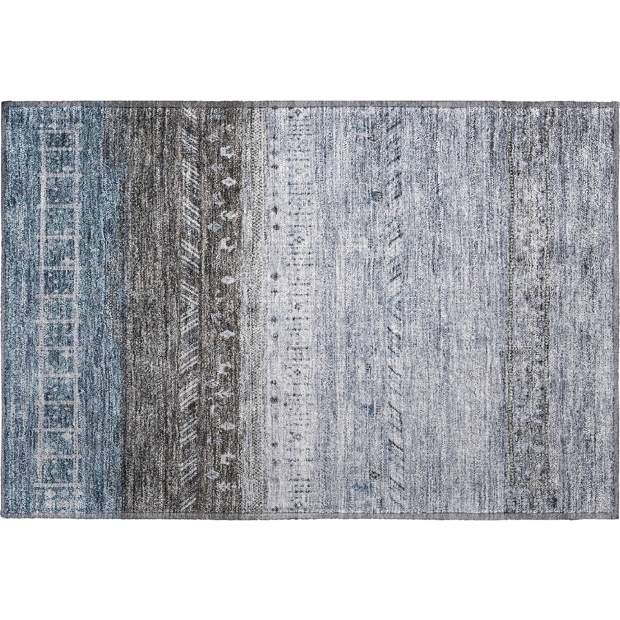Cusco Machine Washable Transitional Blue Rug 1'8" x 2'6" #shape_Rectangle