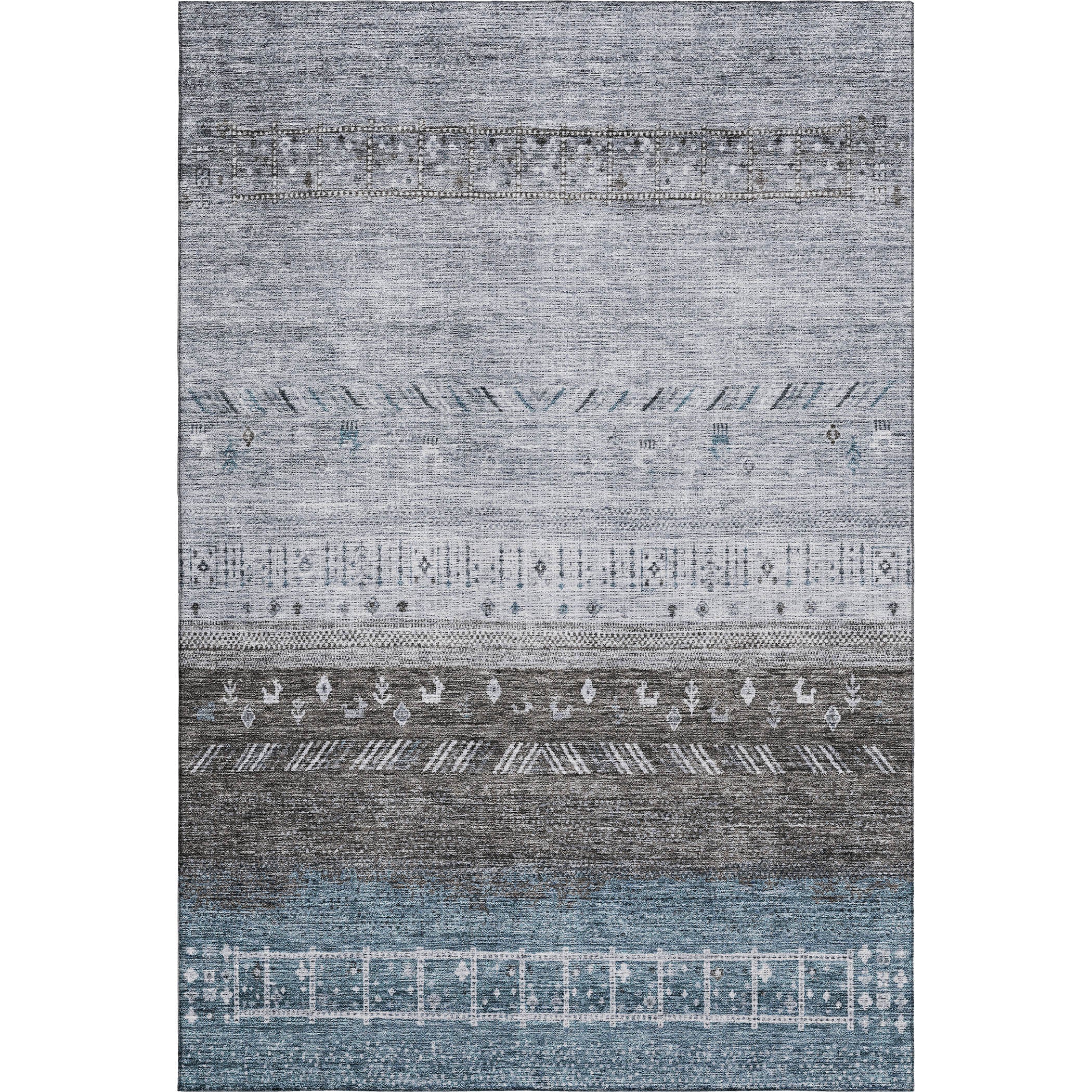 Cusco Machine Washable Transitional Blue Rug 2'6" x 3'10" #shape_Rectangle