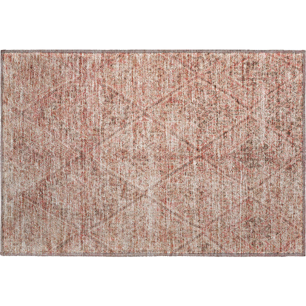 Zanzibar Machine Washable Transitional Pink Rug 1'8" x 2'6"