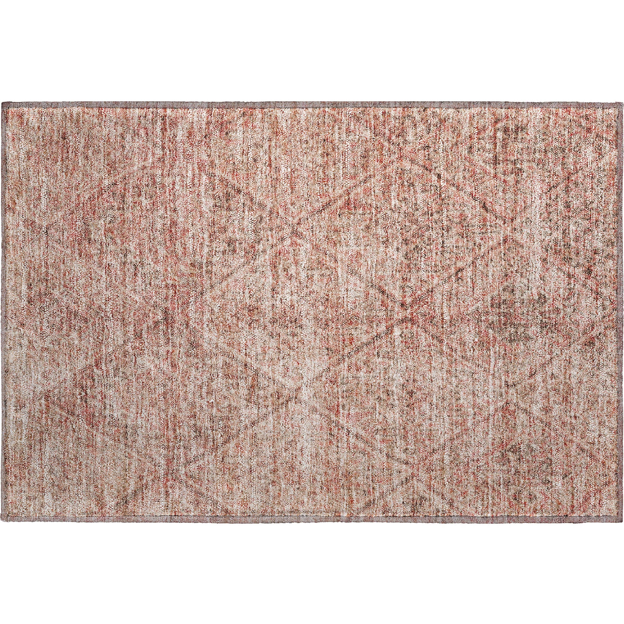 Zanzibar Machine Washable Transitional Pink Rug 1'8" x 2'6" #shape_Rectangle