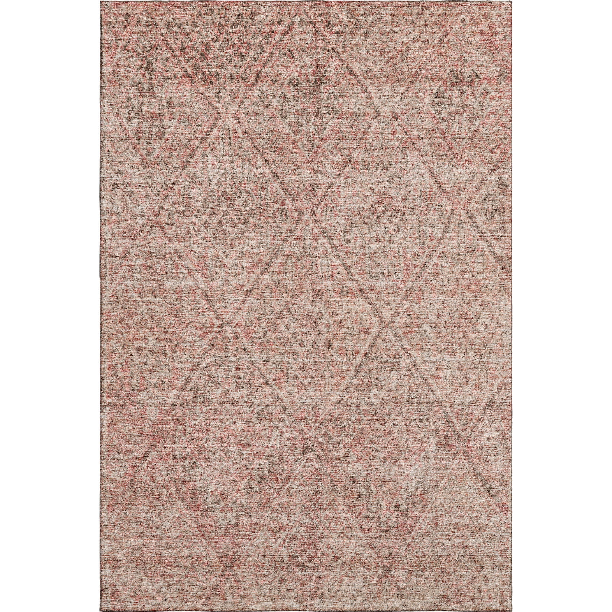 Zanzibar Machine Washable Transitional Pink Rug 2'6" x 3'10" #shape_Rectangle