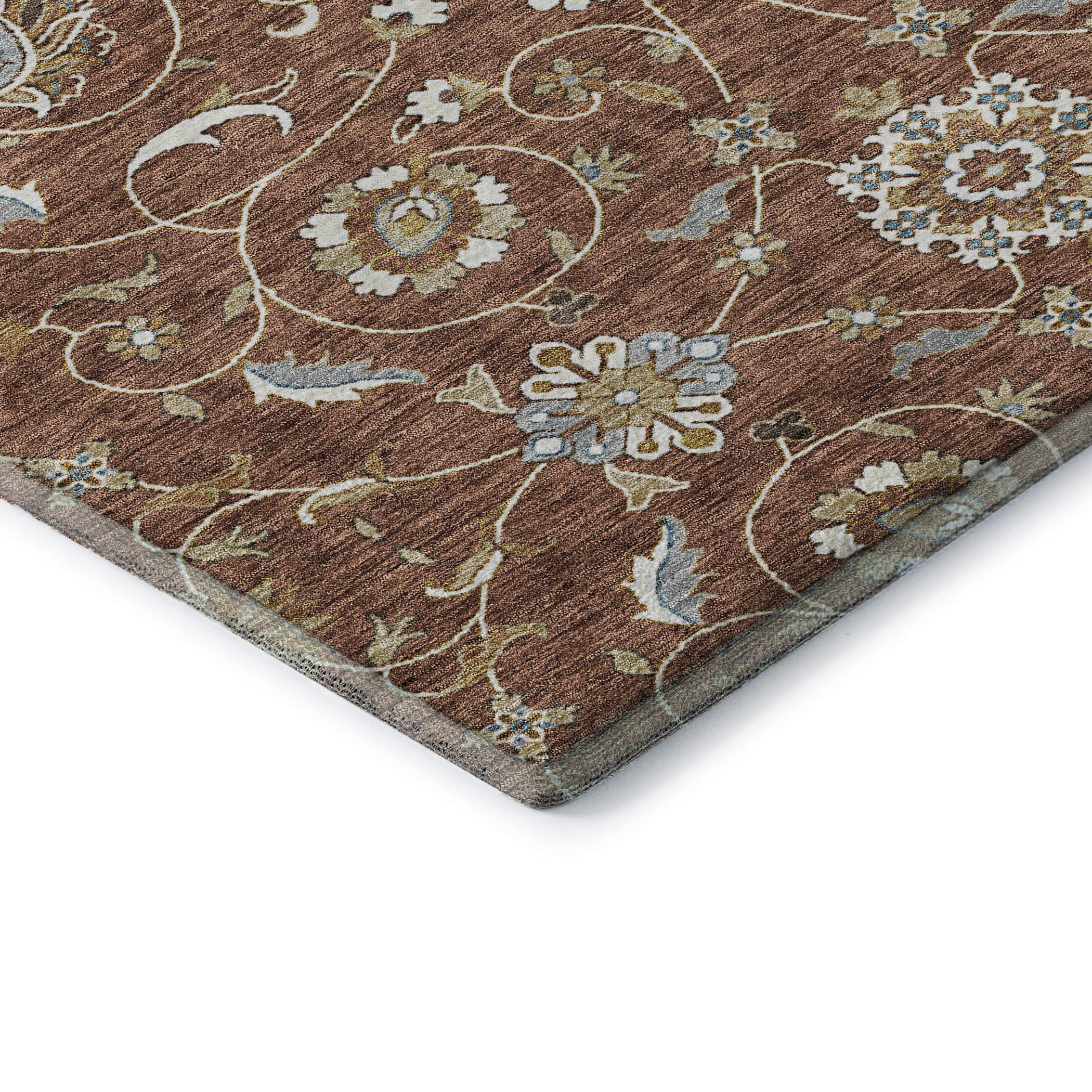 Lucerne Machine Washable Transitional Paprika Orange Rug 1'8" x 2'6" #shape_Rectangle