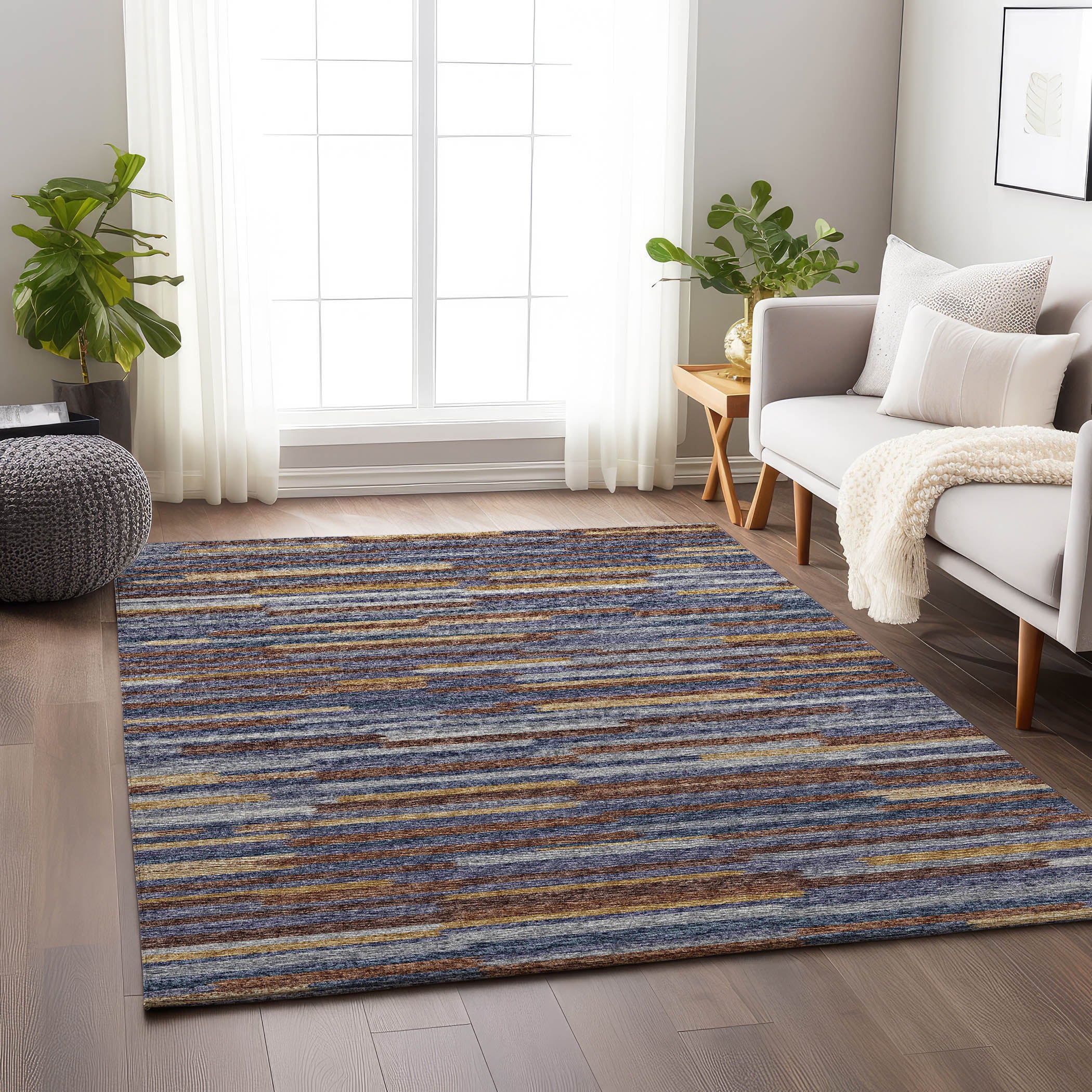 Marrakech Machine Washable Transitional Landscape Multi Rug 2'6" x 3'10" #shape_Rectangle