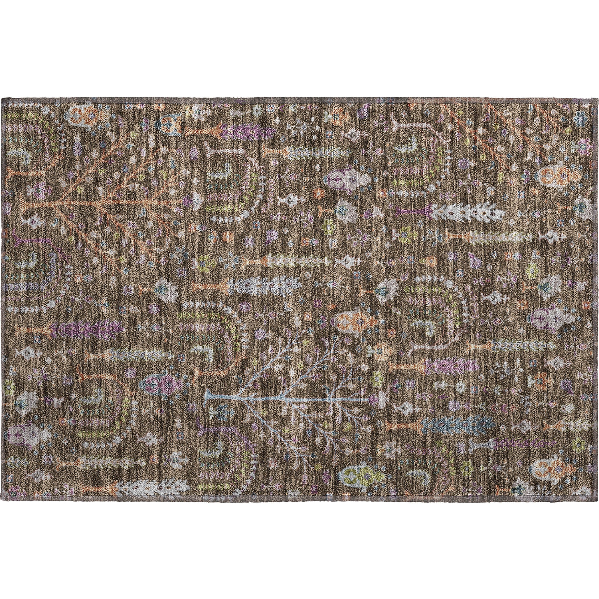 Reykjavik Machine Washable Transitional Brown Rug 1'8" x 2'6" #shape_Rectangle