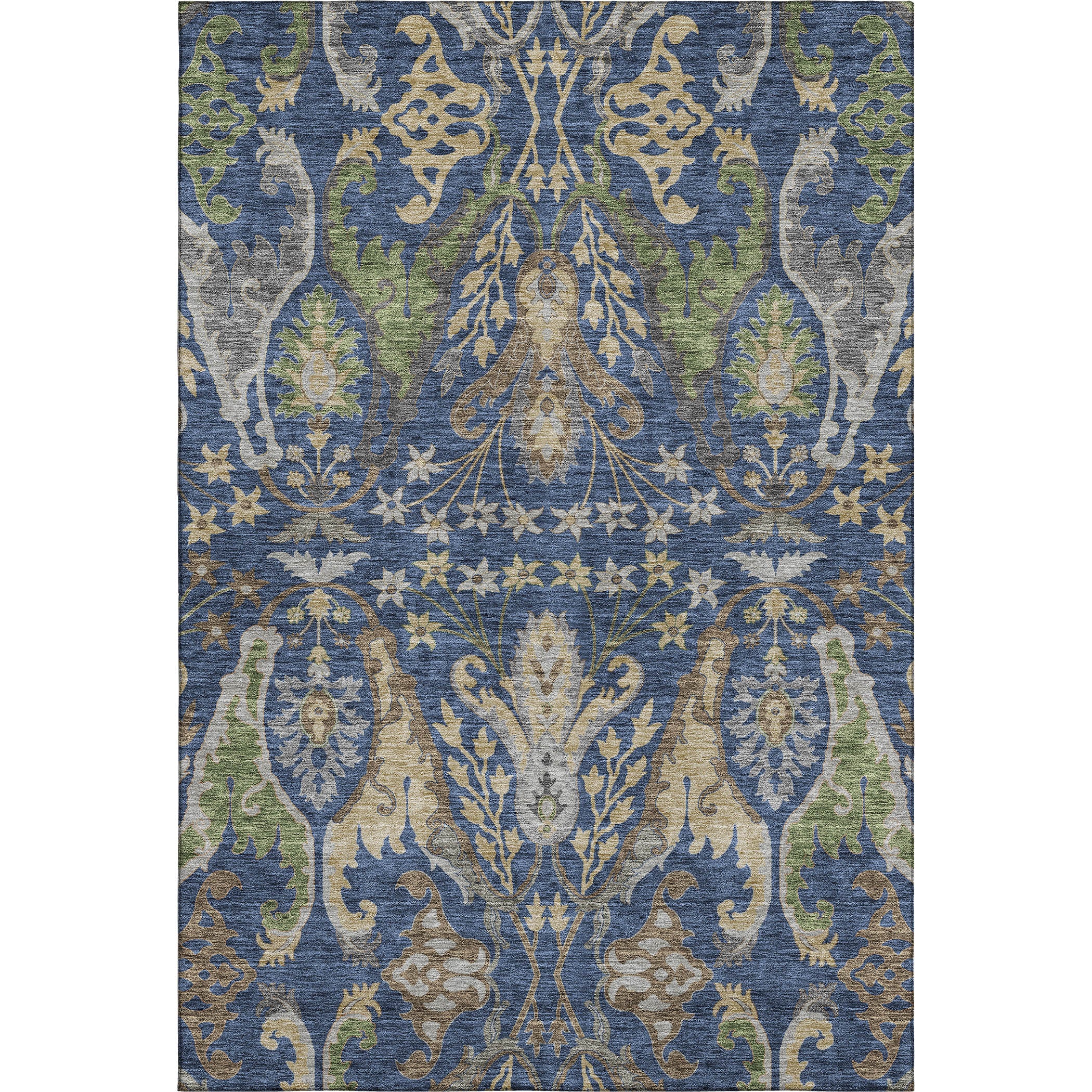 Tallinn Machine Washable Transitional Navy Blue Rug 2'6" x 3'10" #shape_Rectangle