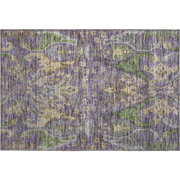 Tallinn Machine Washable Transitional Purple Rug 1'8" x 2'6"