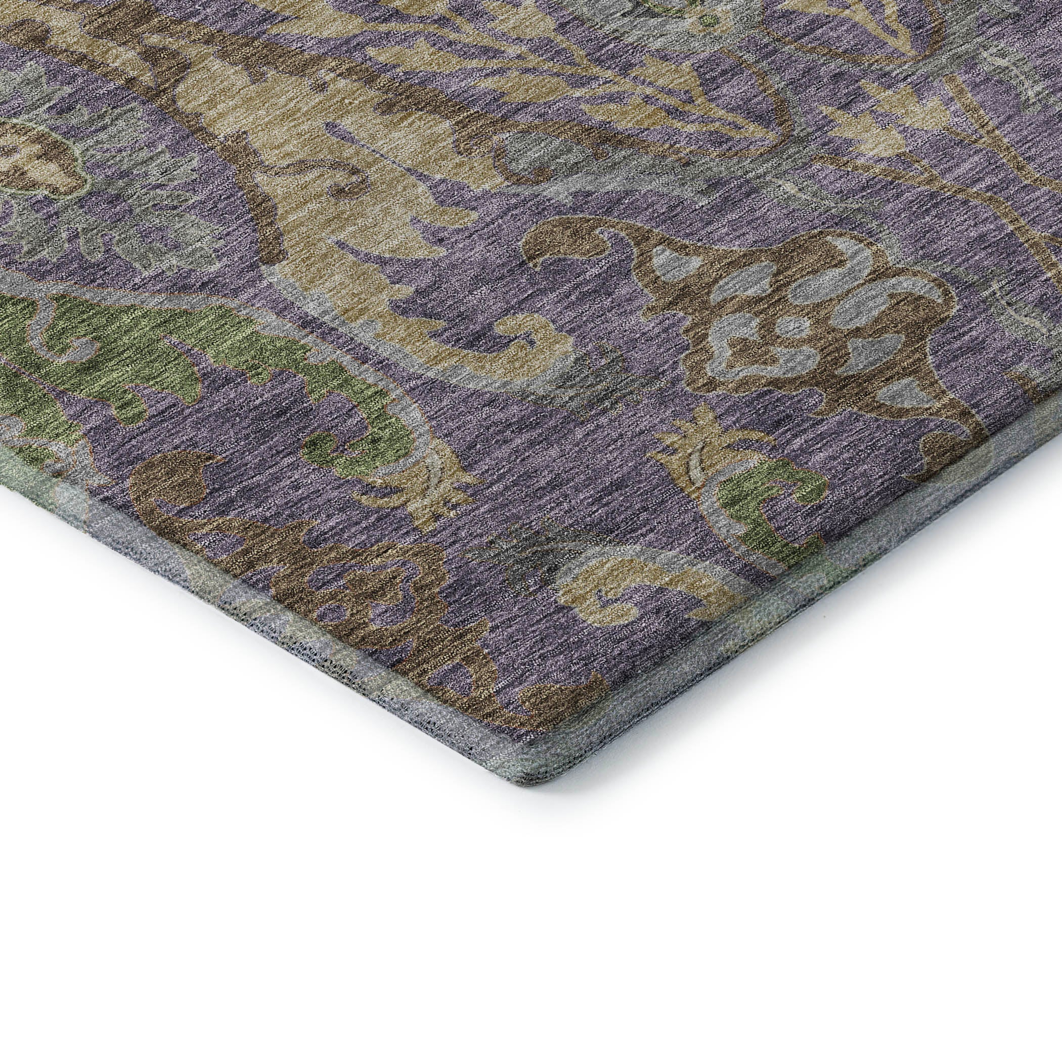 Tallinn Machine Washable Transitional Purple Rug 1'8" x 2'6" #shape_Rectangle