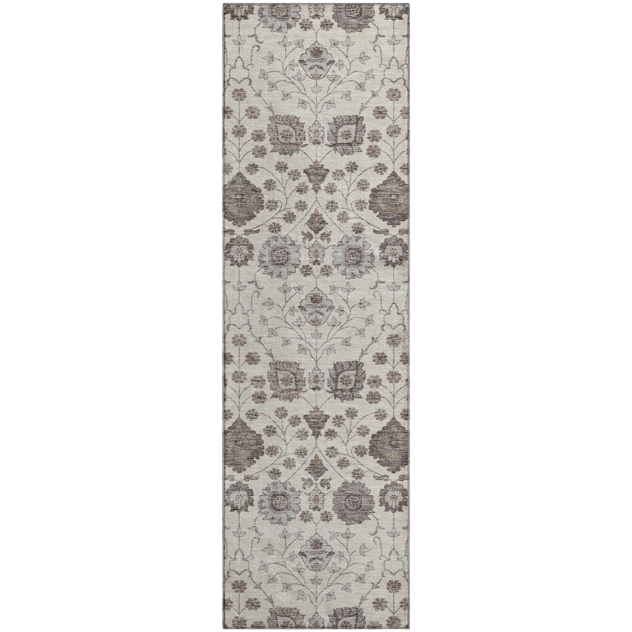 Zanzibar Machine Washable Transitional Ivory Rug 2'3" x 7'6" #shape_Runner